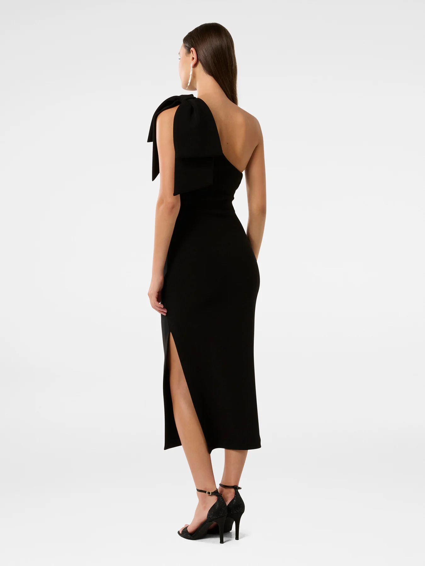 Jade Bow Bodycon Dress Black - Image 3