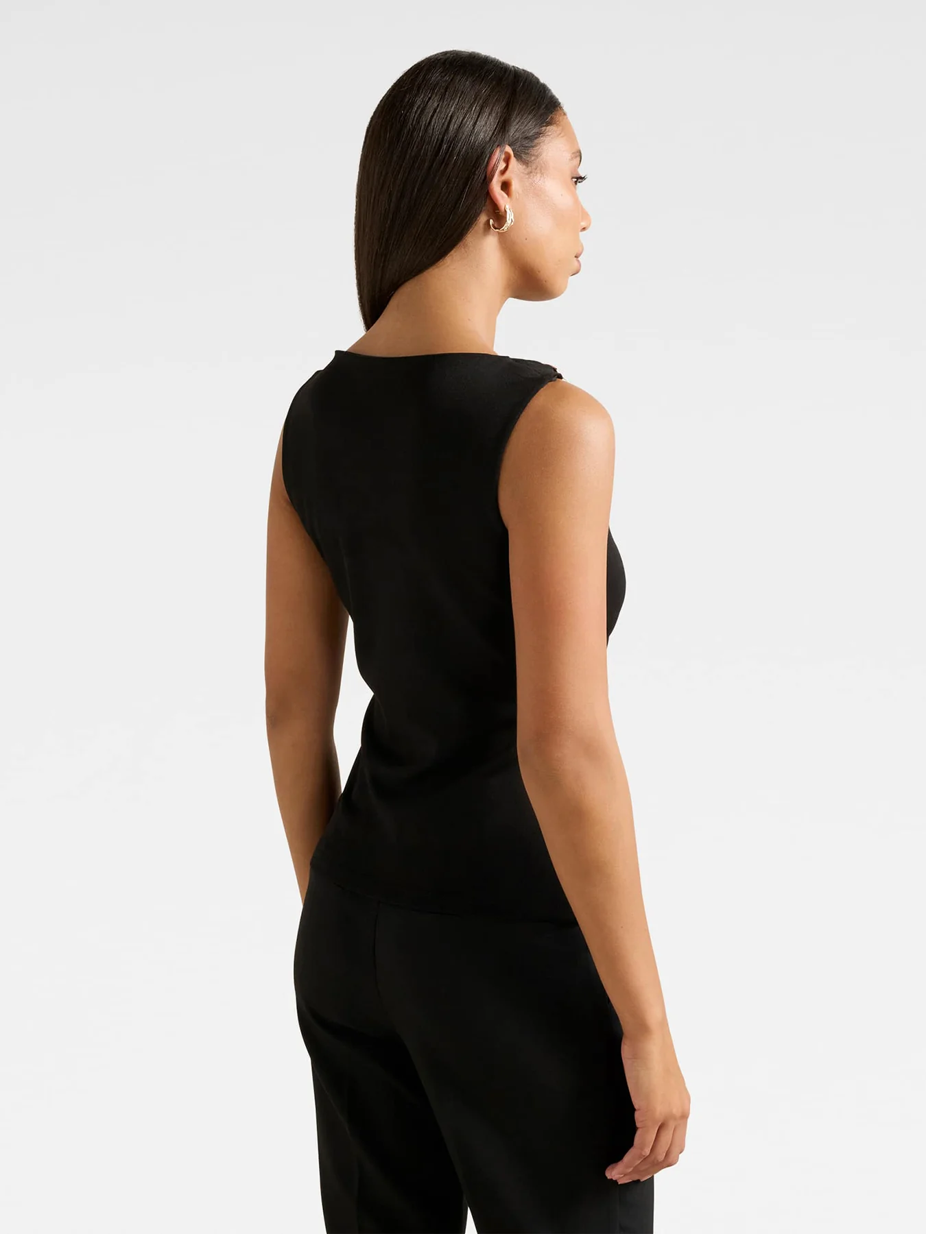 Cleo Hardware Detail Cowl Neck Top - Image 3