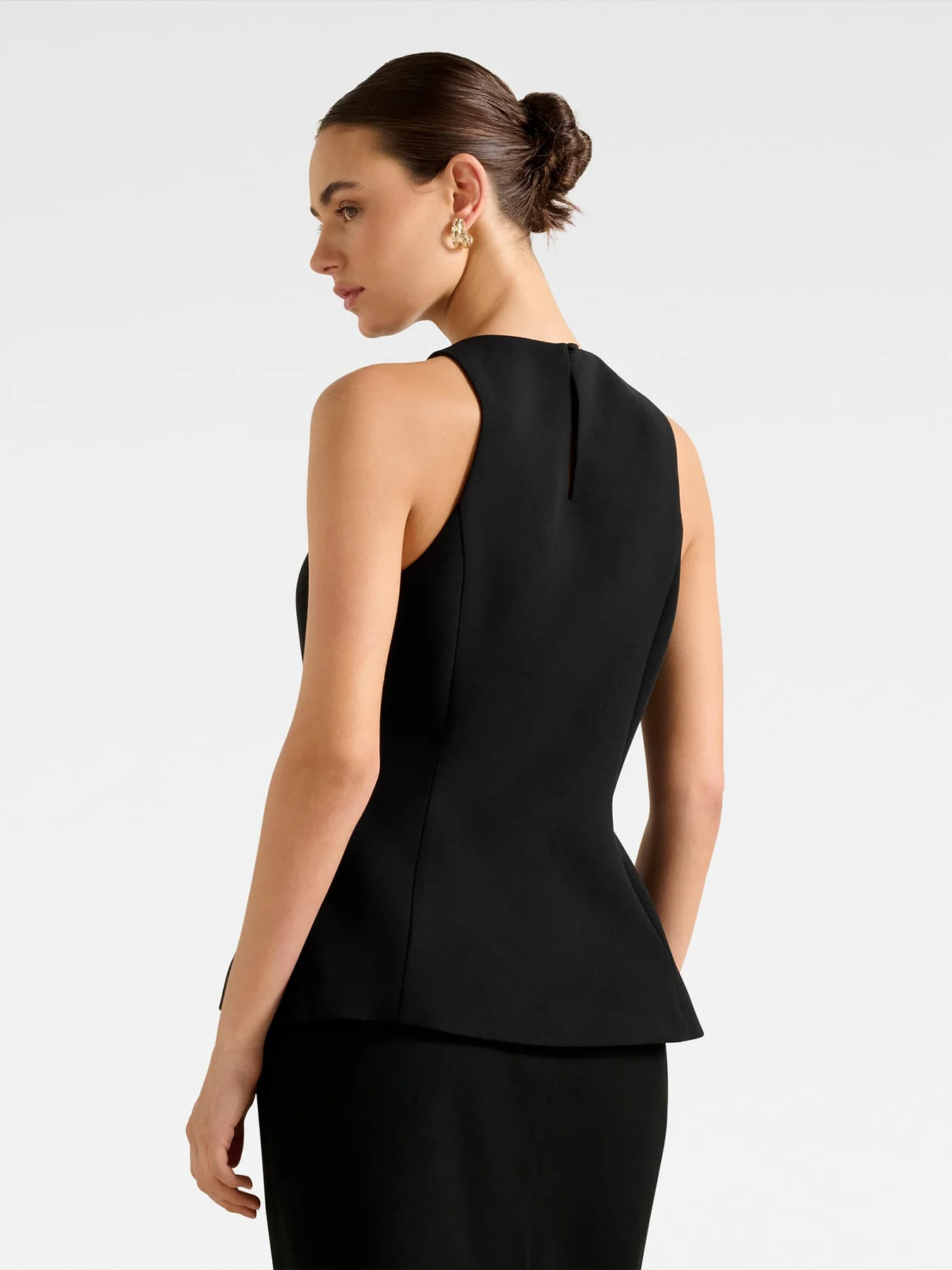 Dahlia Fit and Flare Top Black - Image 3