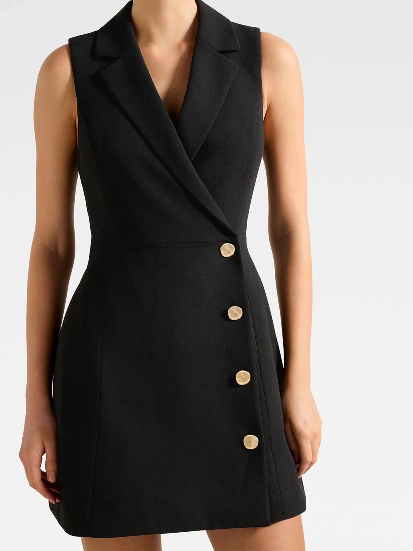 Eddie Sleeveless Blazer Mini Dress Black - Image 5