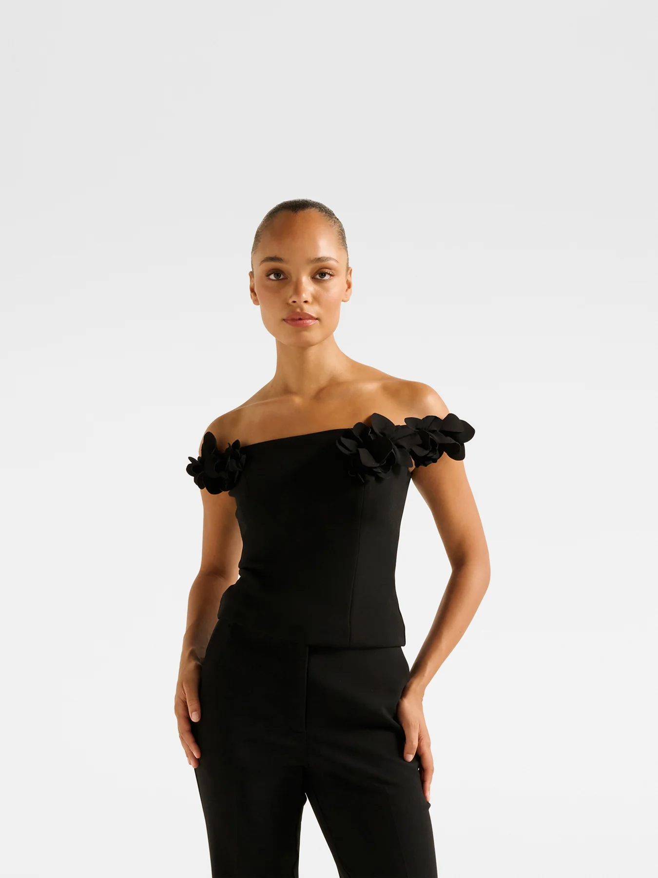 Faye Applique Bardot Top - Image 4