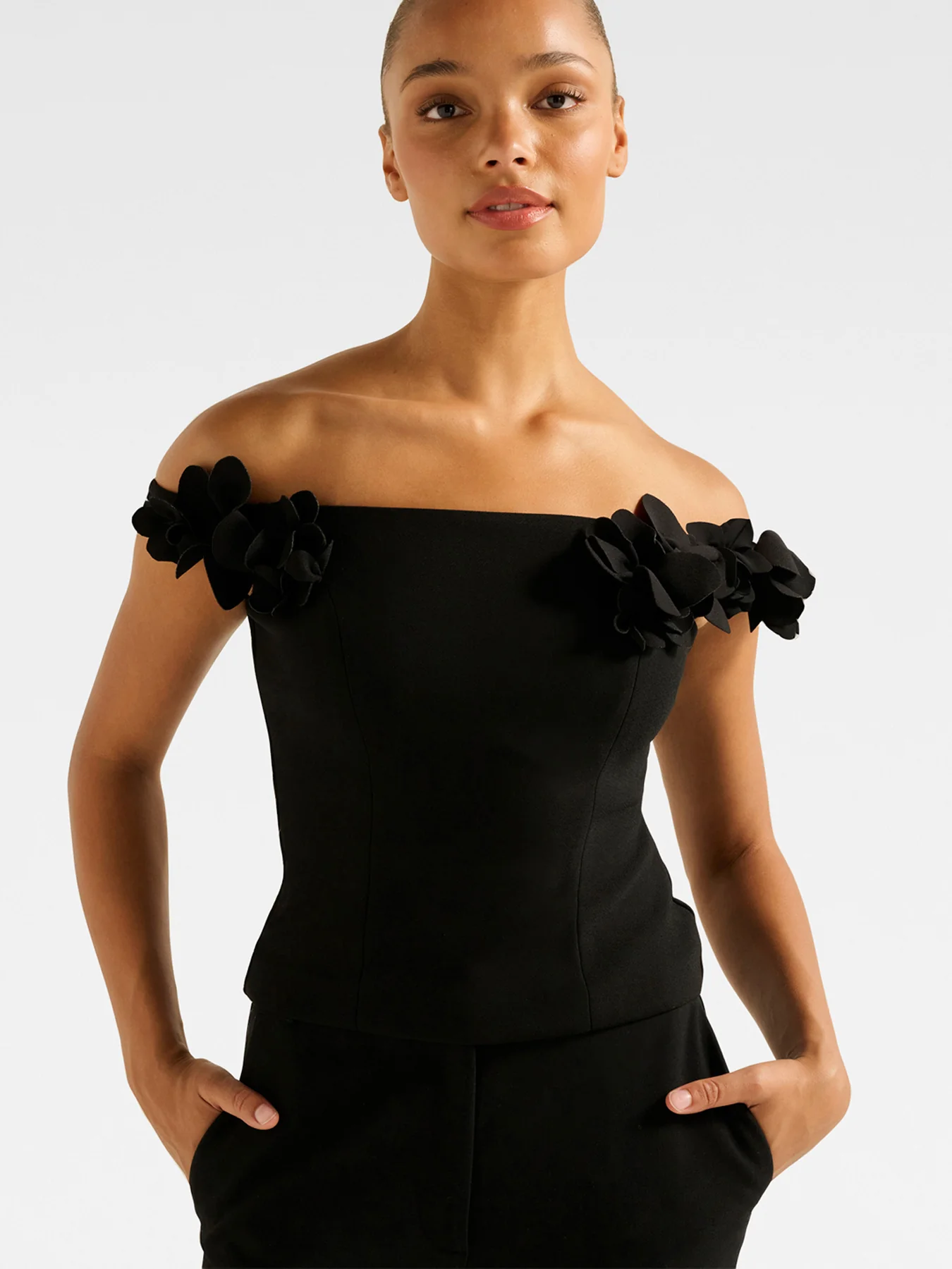Faye Applique Bardot Top - Image 5