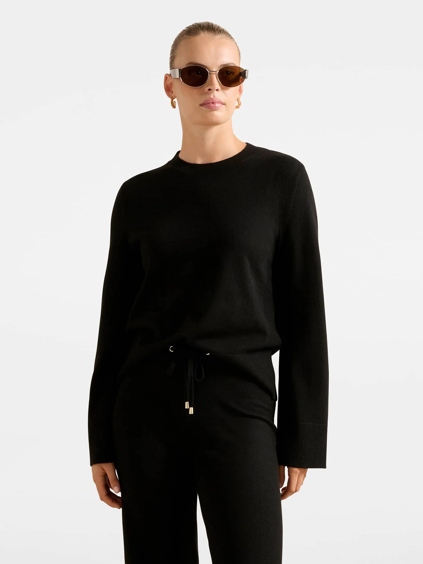 Hazel Knitted Lounge Jumper Black - Image 4