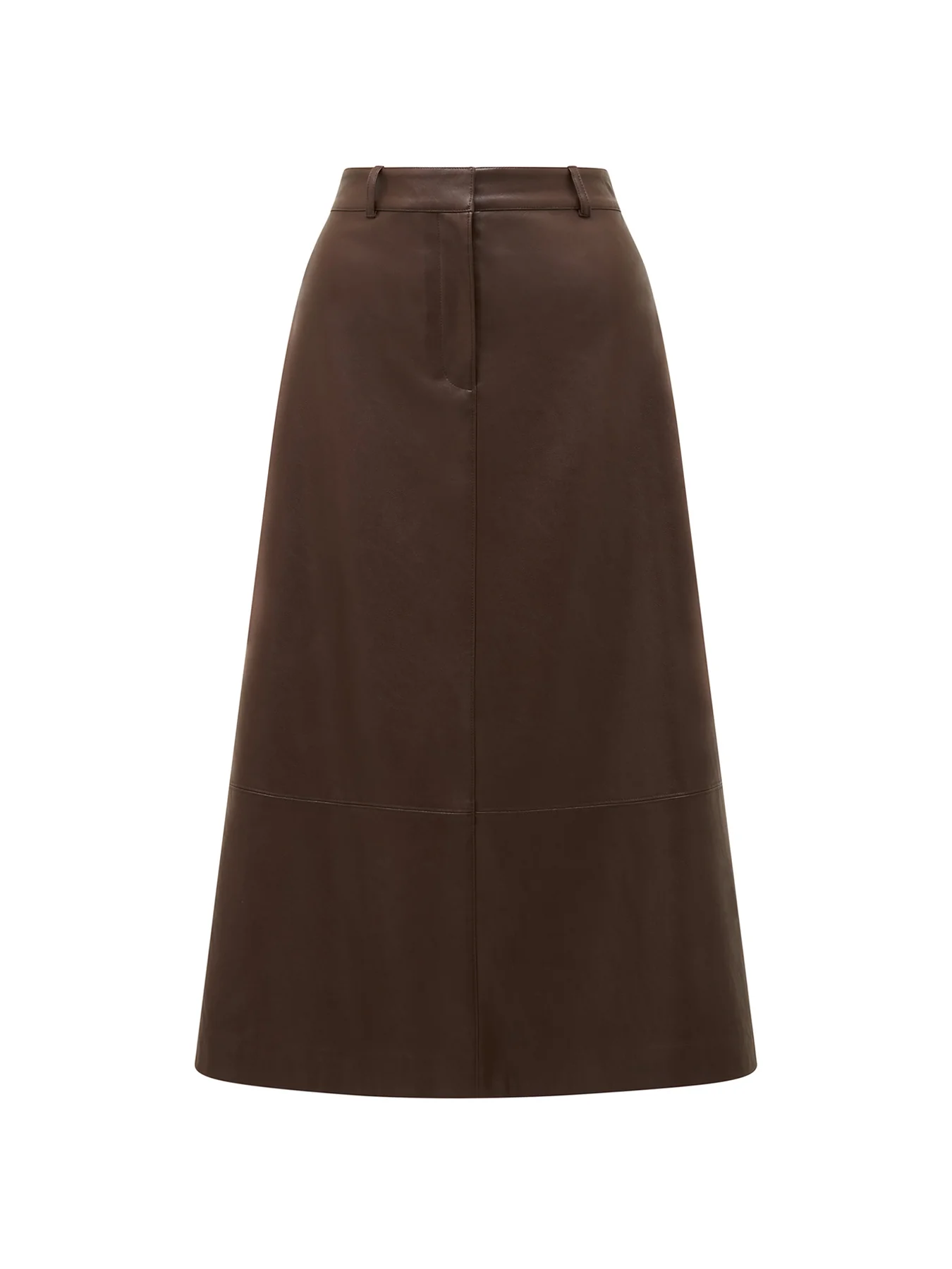 Jaelyn Vegan Leather Midi Skirt Black