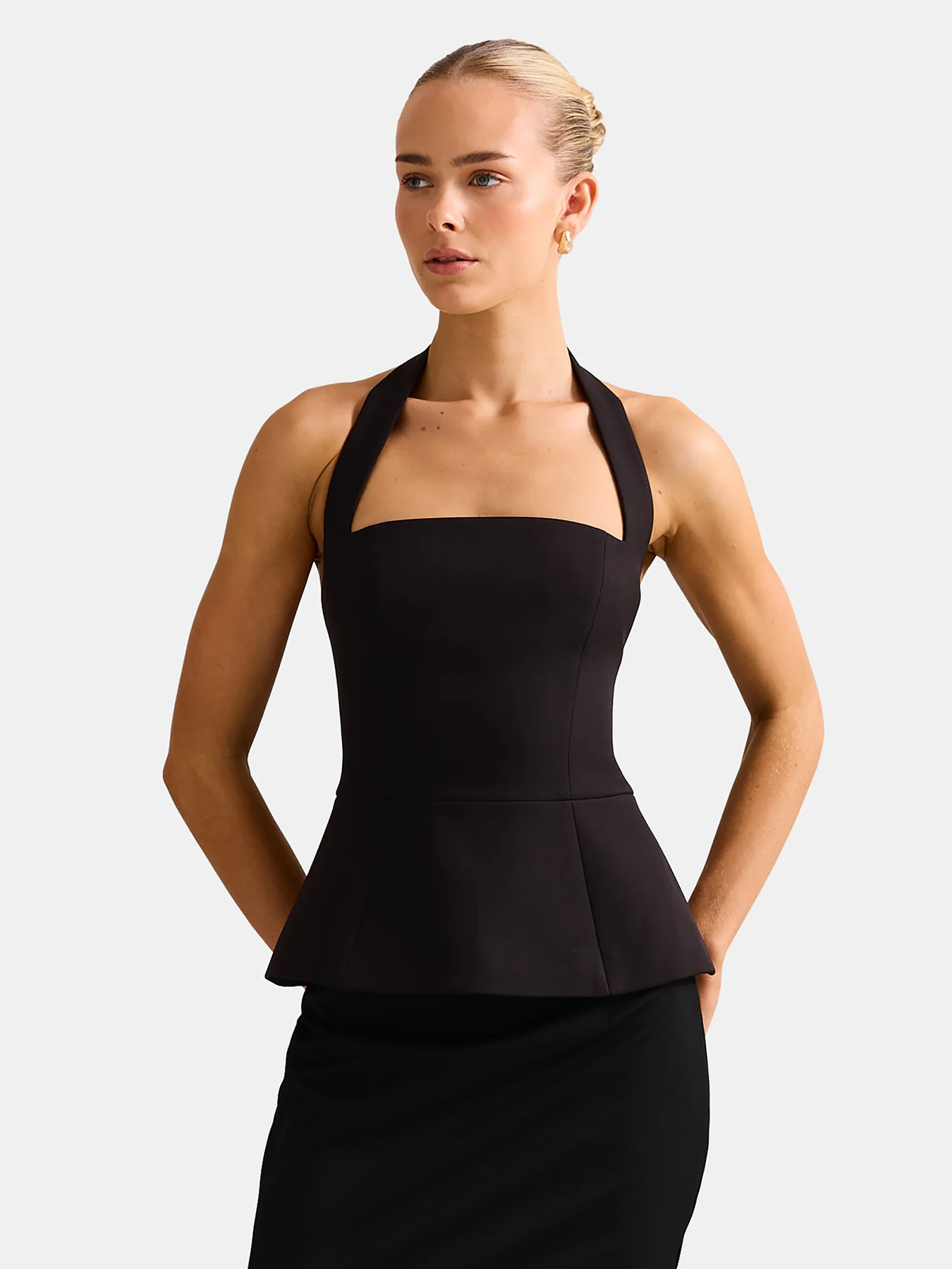 Kendall Halter Neck Top Black - Image 4