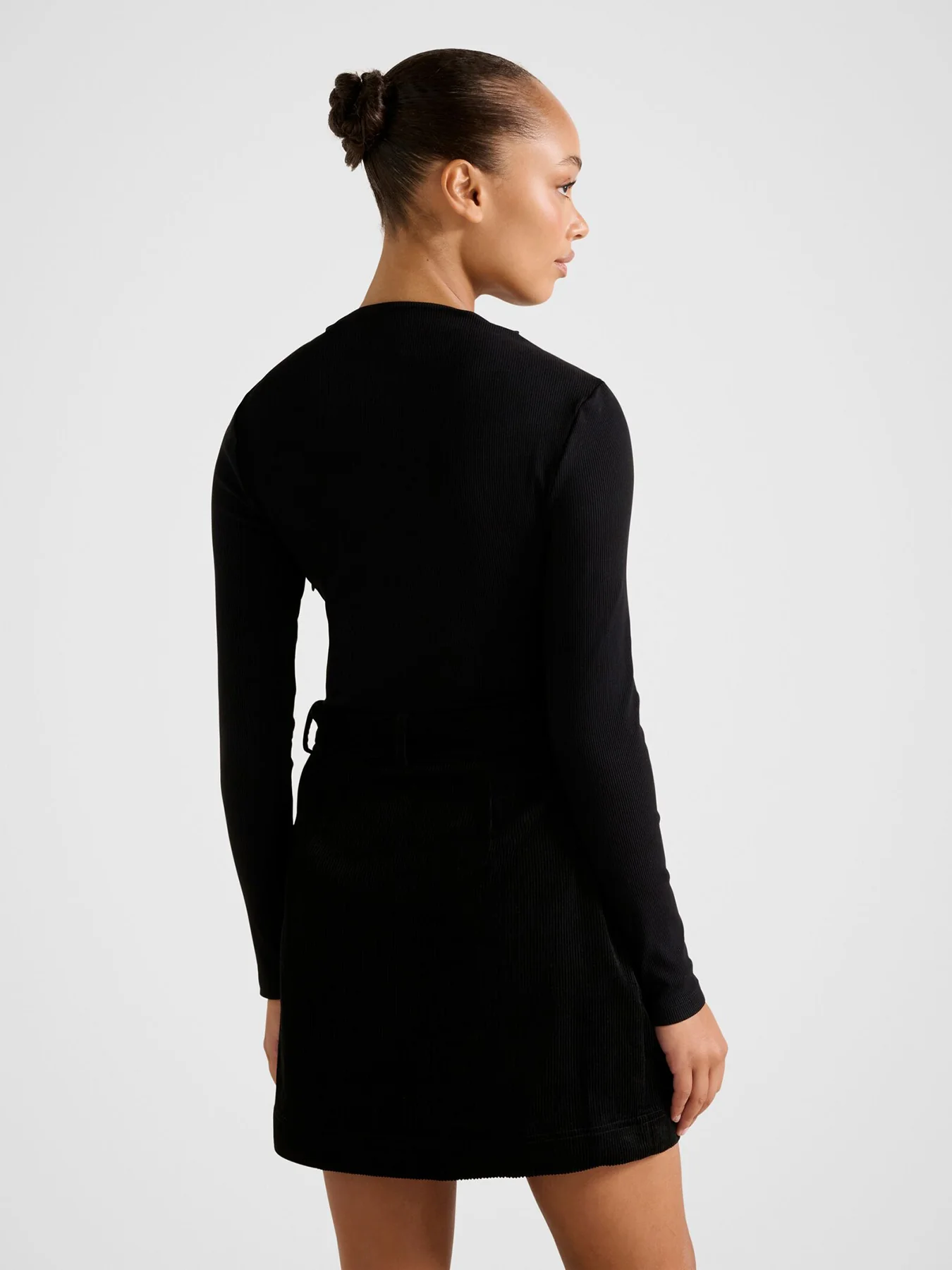 Zahra 2 in 1 Mini Dress Black - Image 3