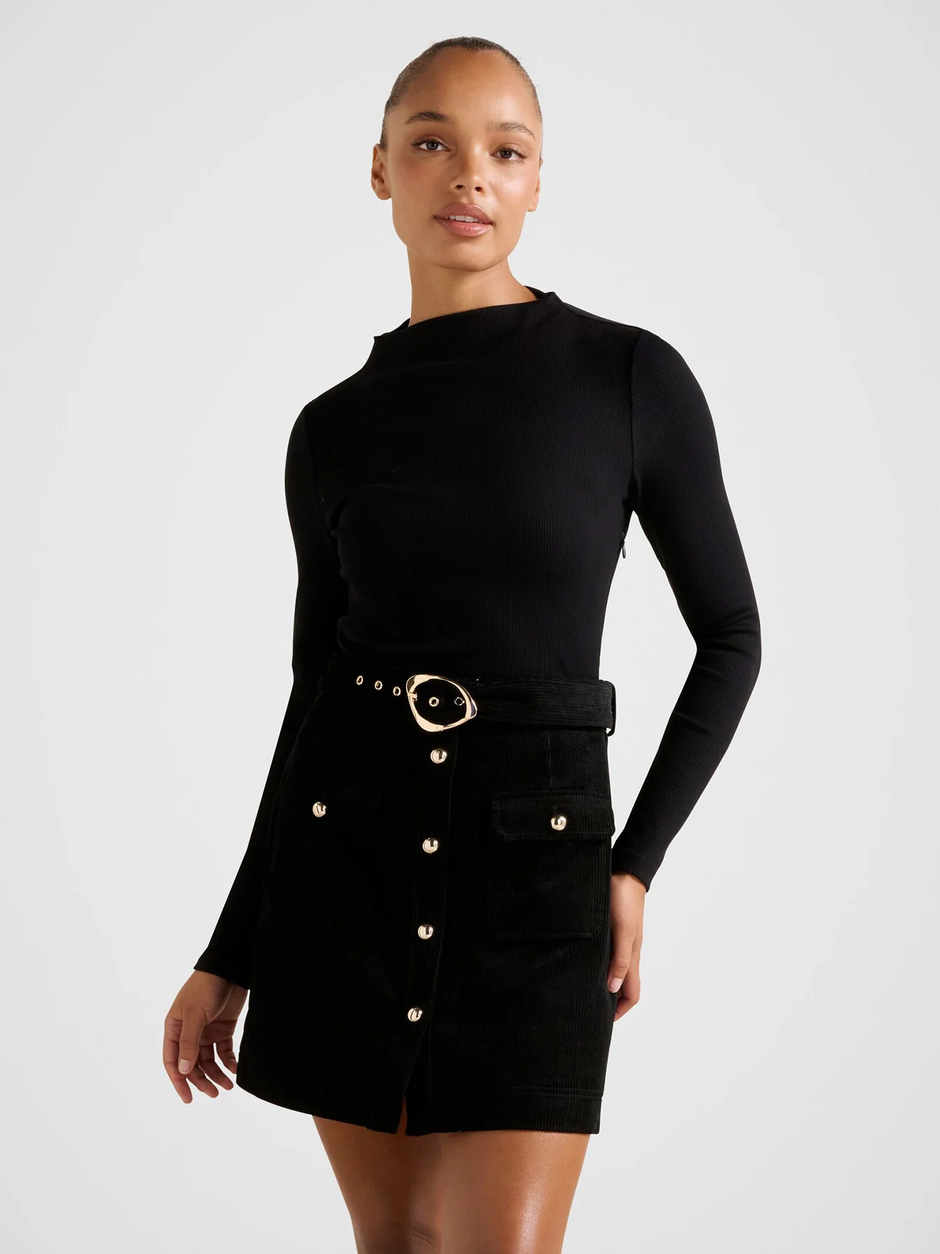 Zahra 2 in 1 Mini Dress Black - Image 4