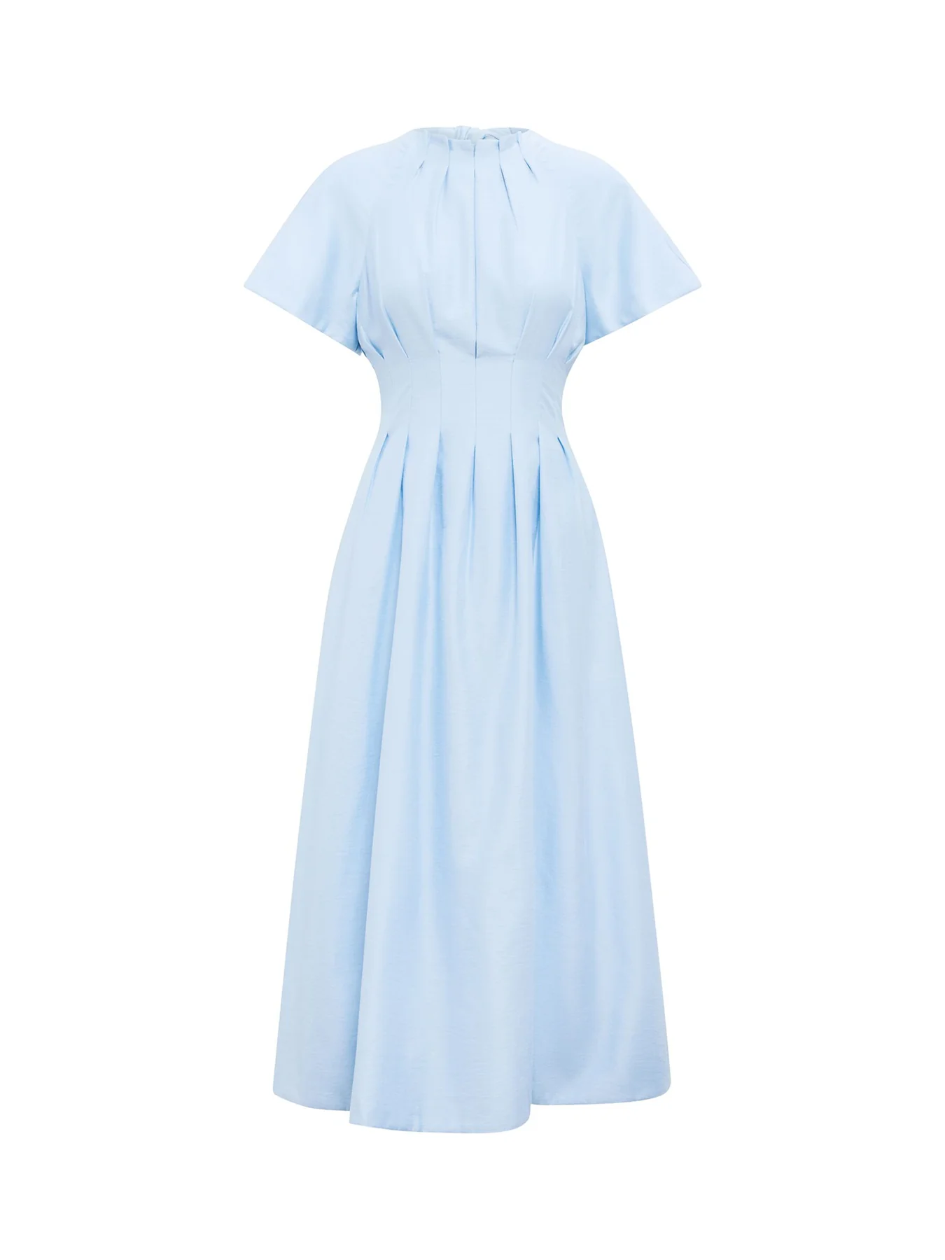 Everly Seam Detail Midi Dress Blue