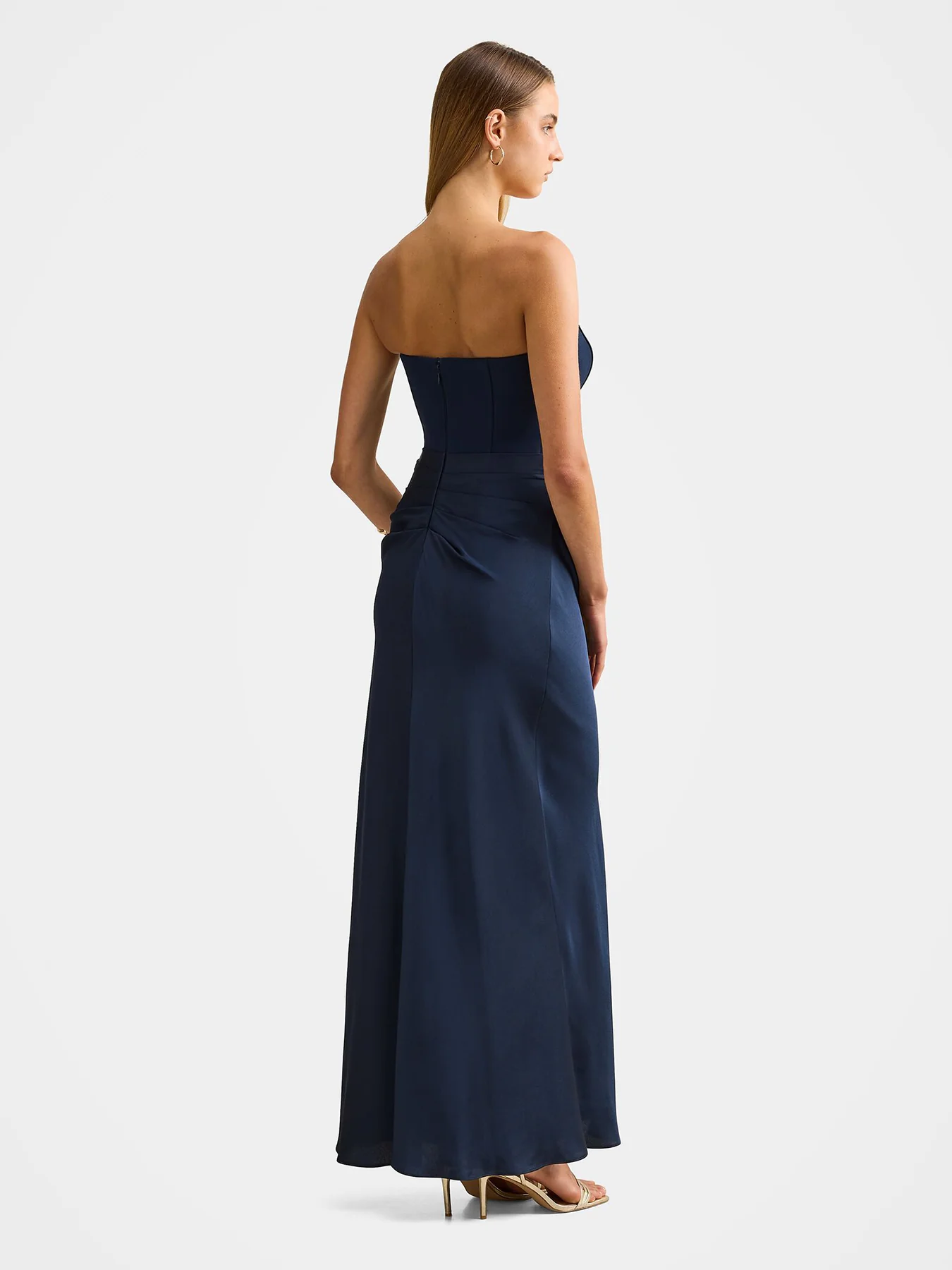 Isra Strapless Maxi Dress Blue - Image 5