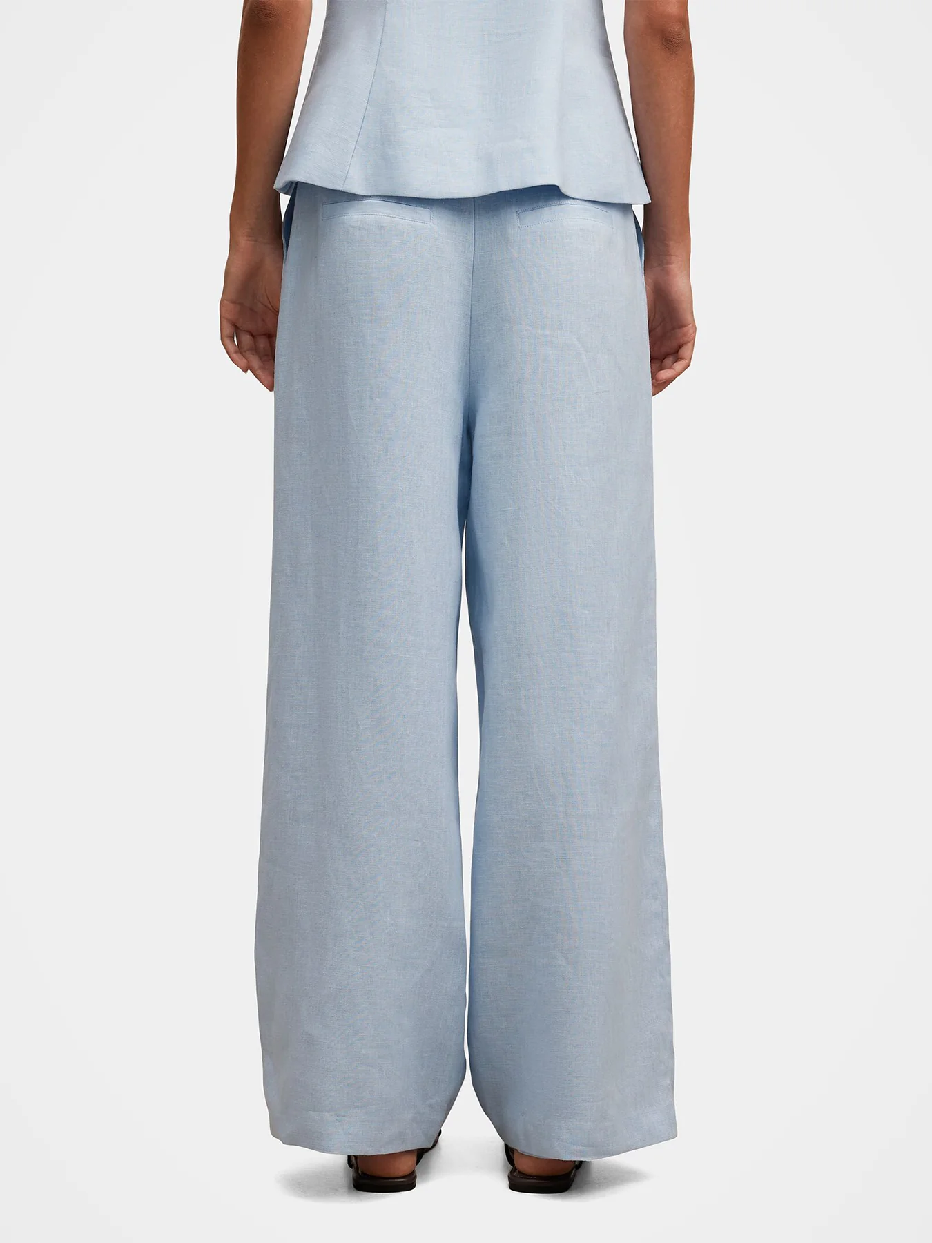 Posey Wide Leg Trousers Blue - Image 3