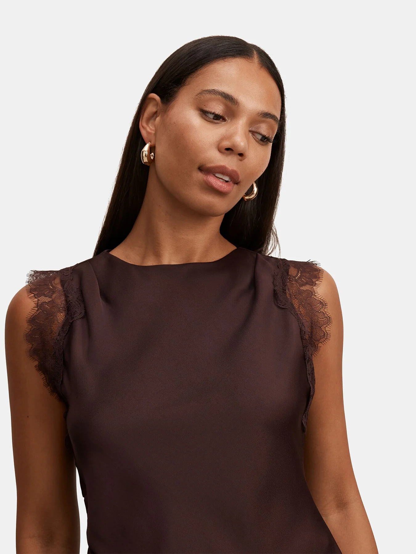 Enola Lace Top Brown - Image 3