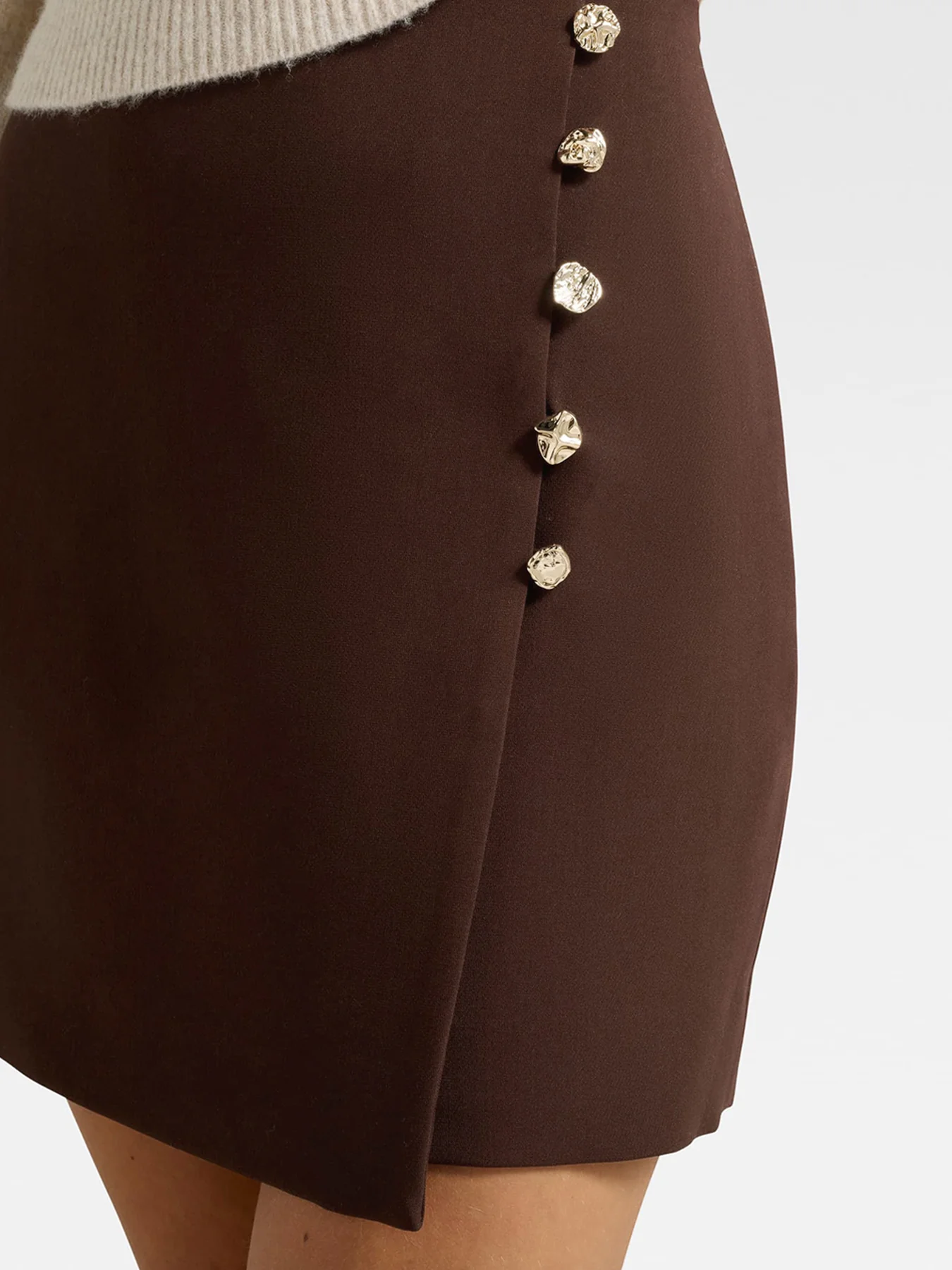 Jinny Button Detailed Wrap Skirt - Image 5
