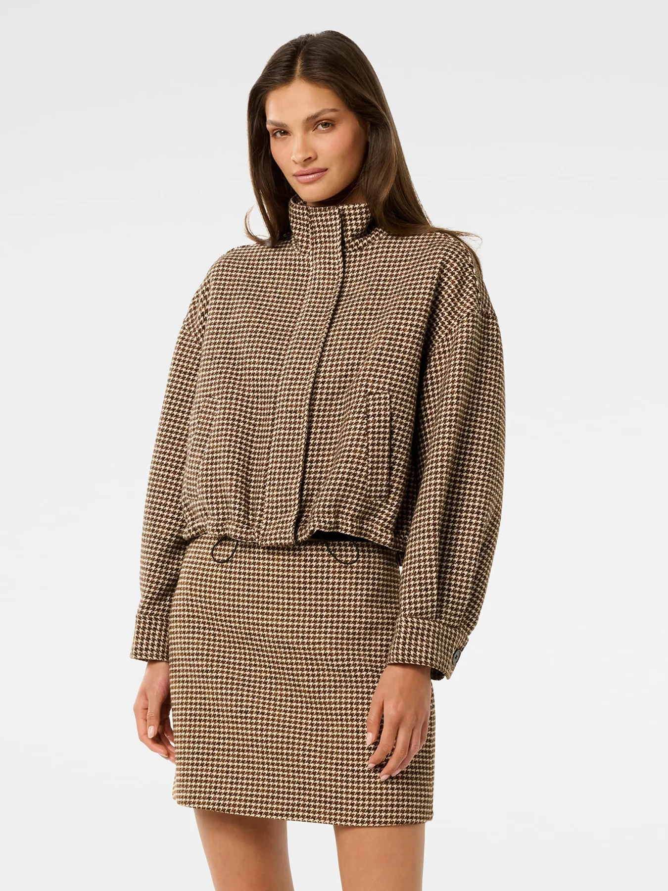 Kaia Checked Crop Jacket - Image 4