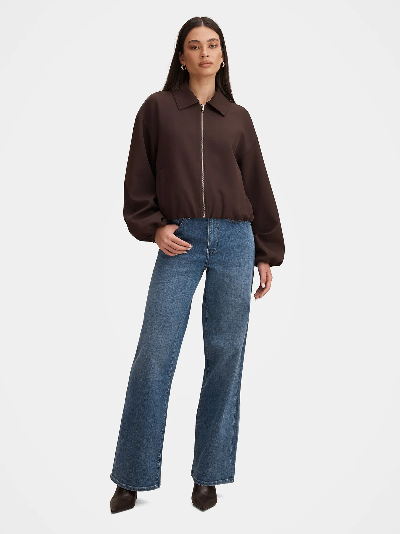 Lana Twill Jacket Brown - Image 2