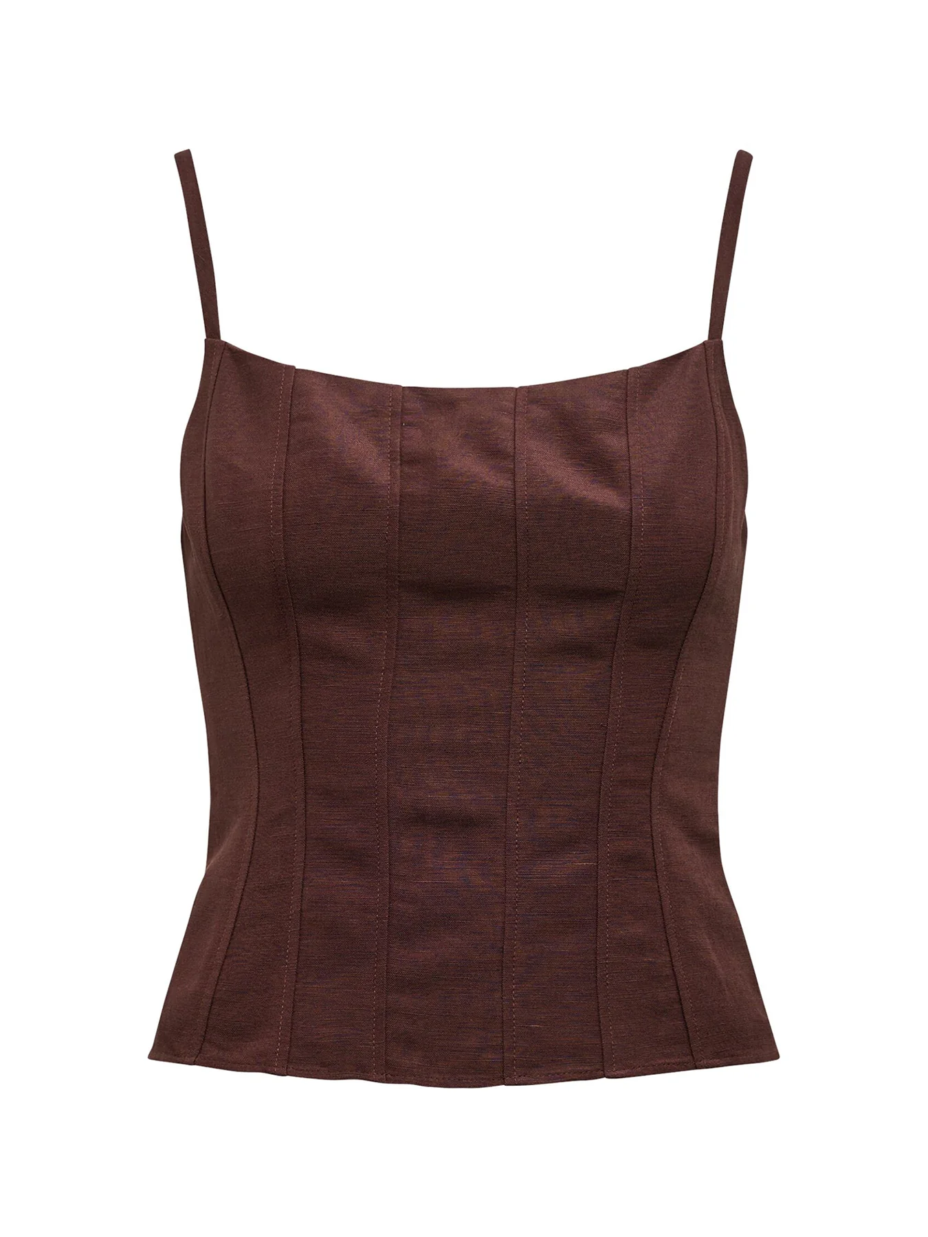 River Corset Top Brown