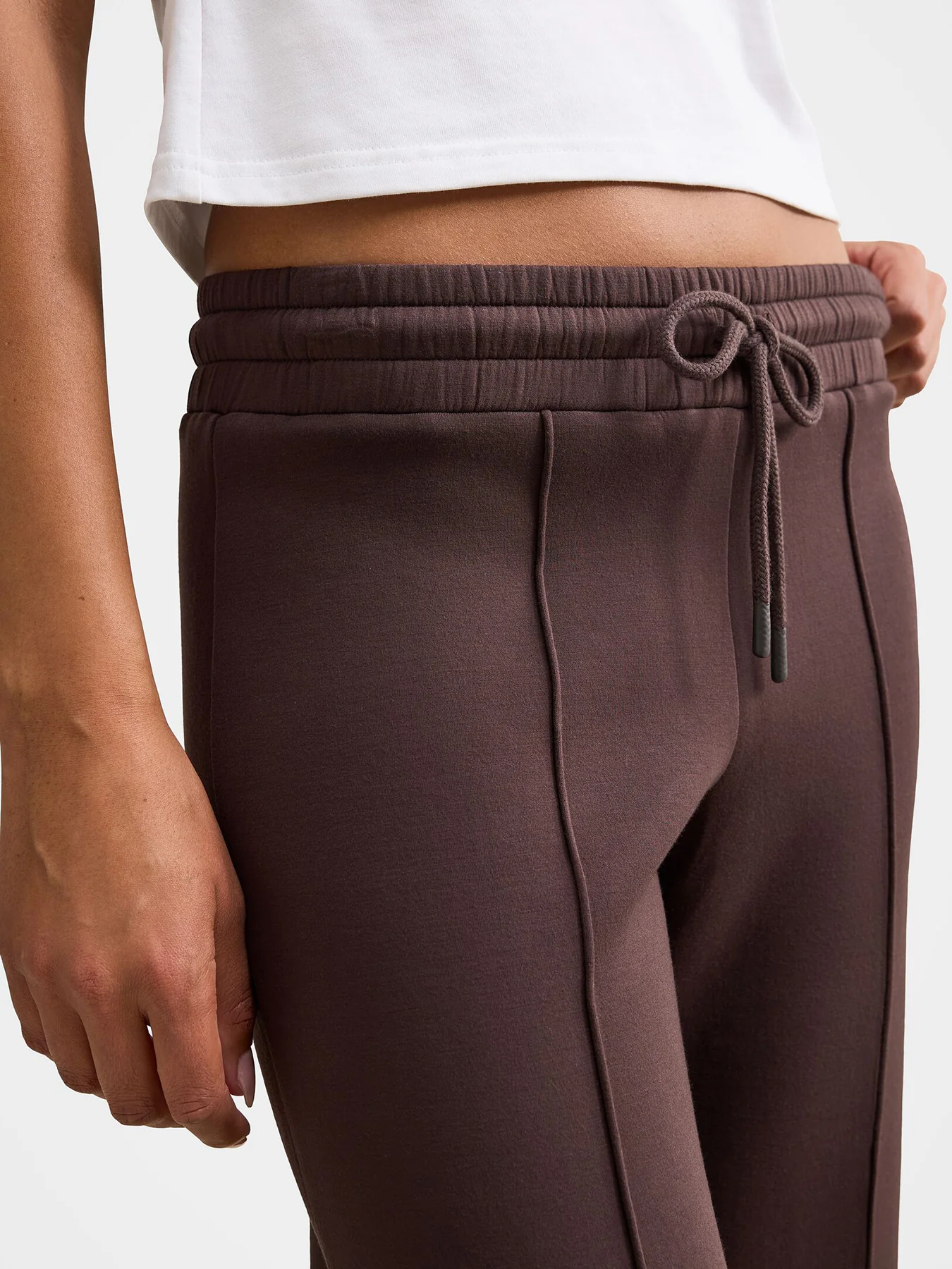 Tiana Wide Leg Track Pants Dark Chocolate - Image 3