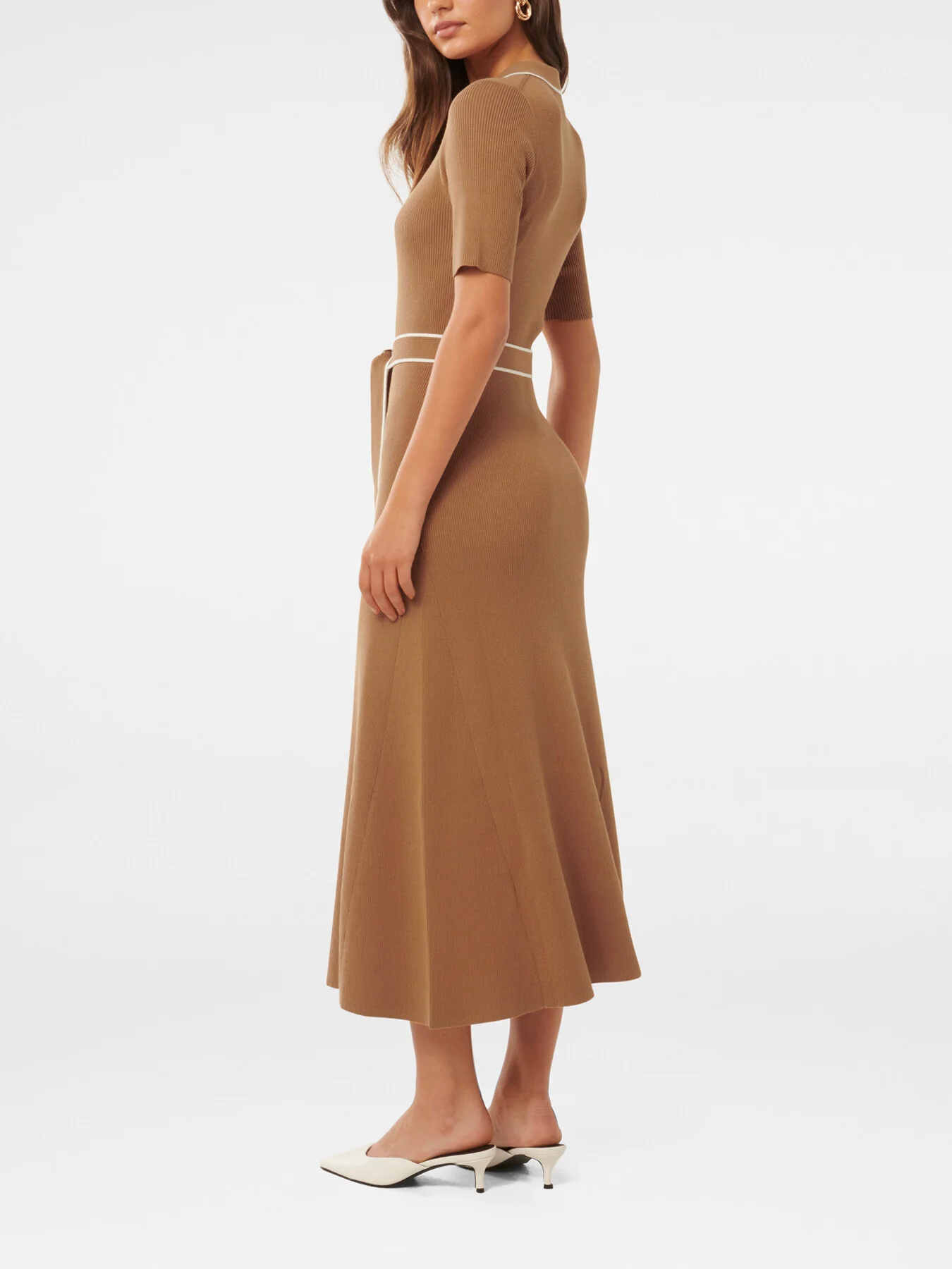Cindy Tipped Short Sleeves A-Line Dress - Image 3