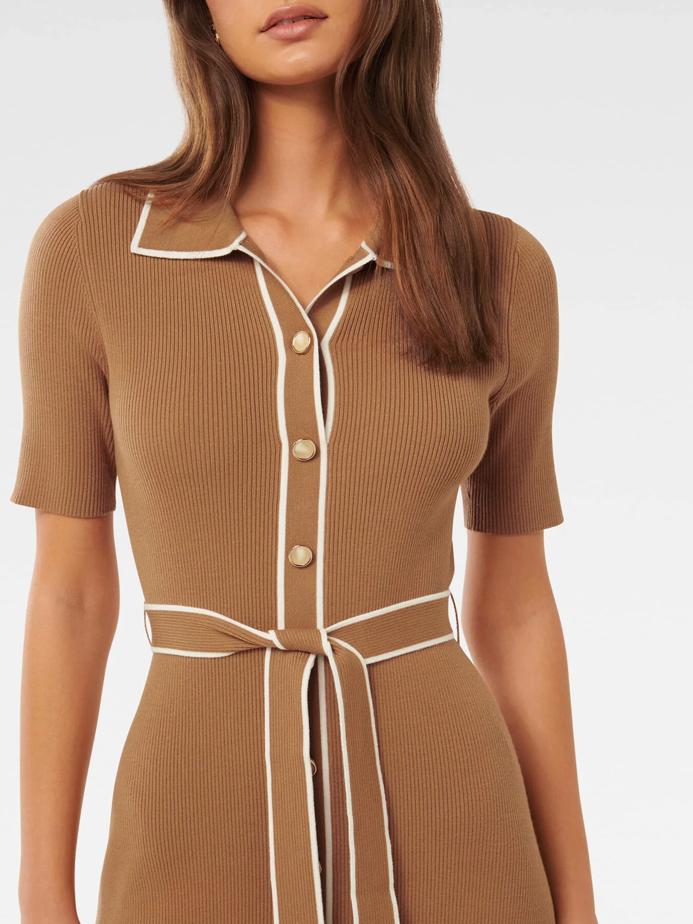 Cindy Tipped Short Sleeves A-Line Dress - Image 4