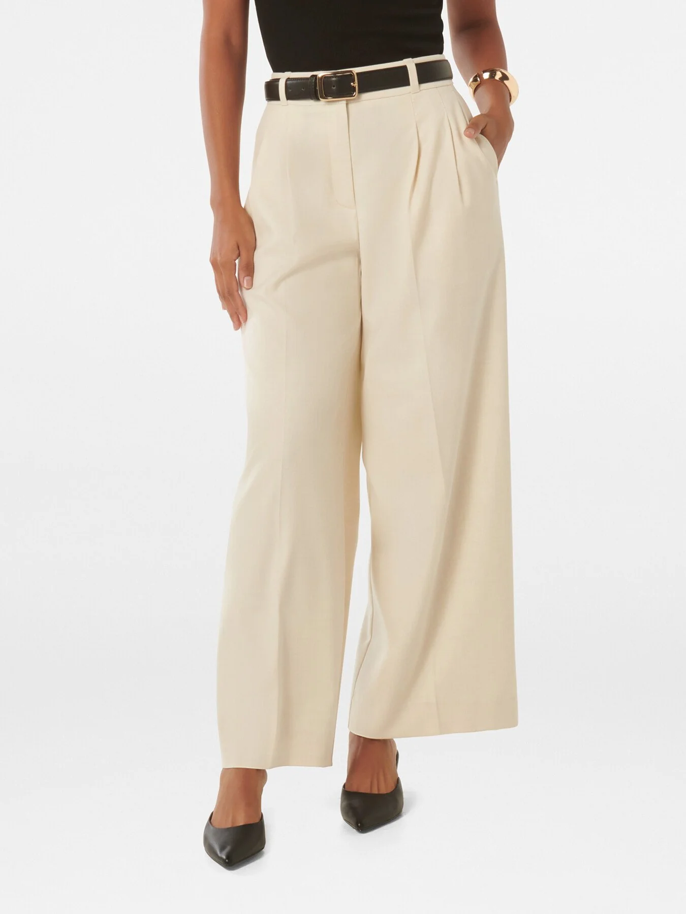 Edweena Petite Belted Wide Leg Pants - Image 4
