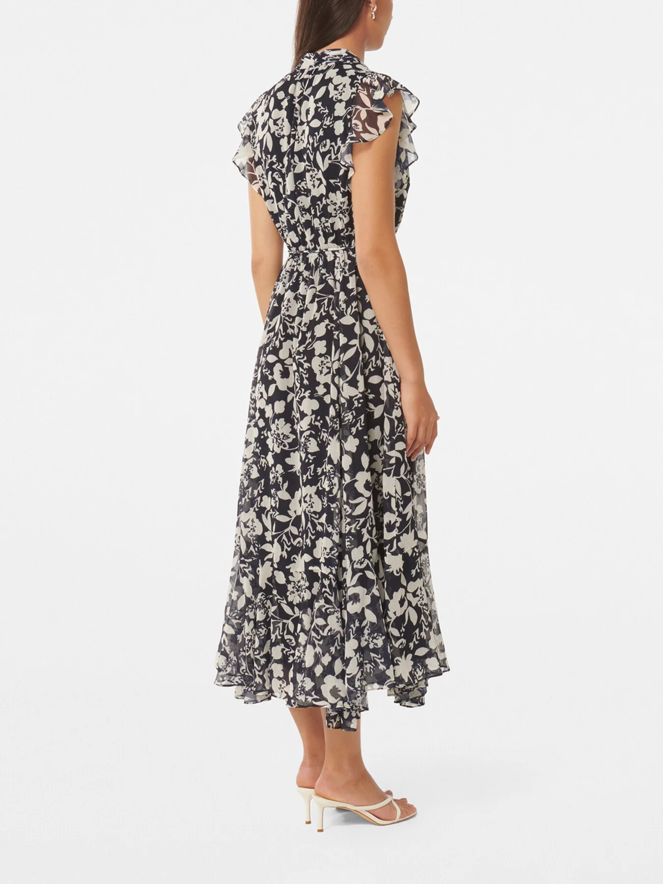 Maxine Ruffle Sleeves Midi Dress - Image 3