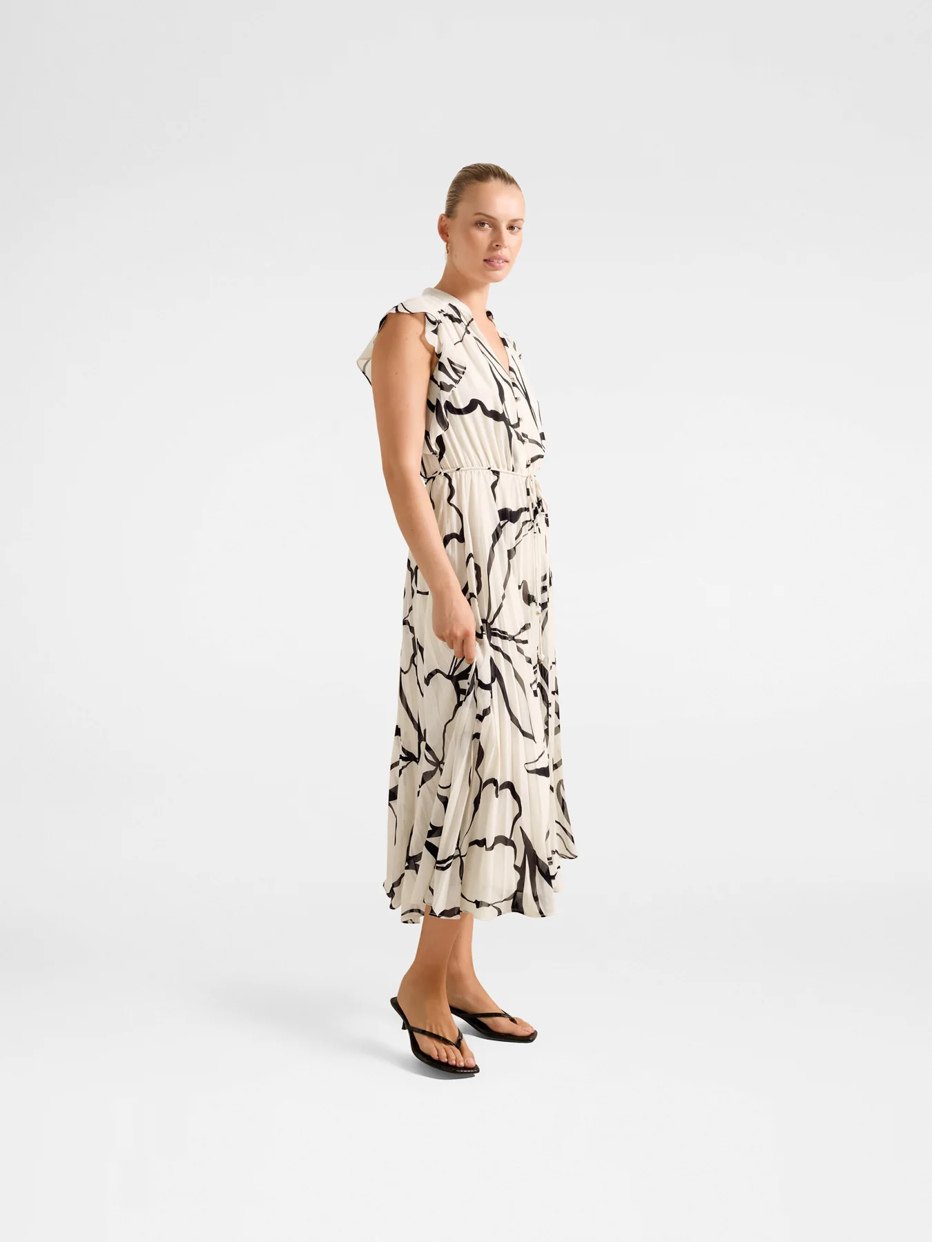 Morgan Pleated Midi Dress - Image 5