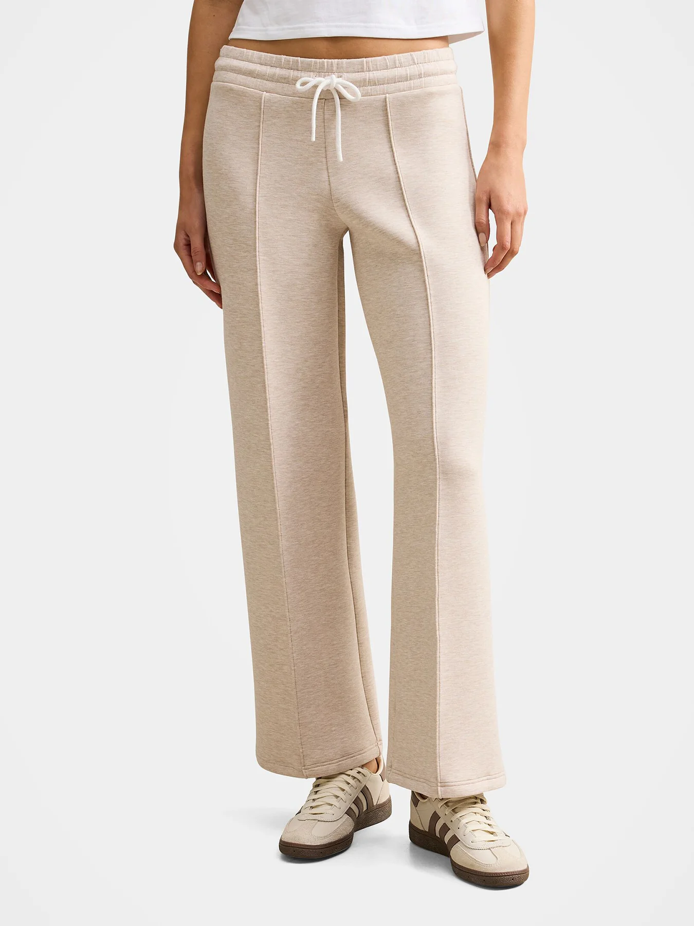 Tiana Wide Leg Track Pants True Cream - Image 4