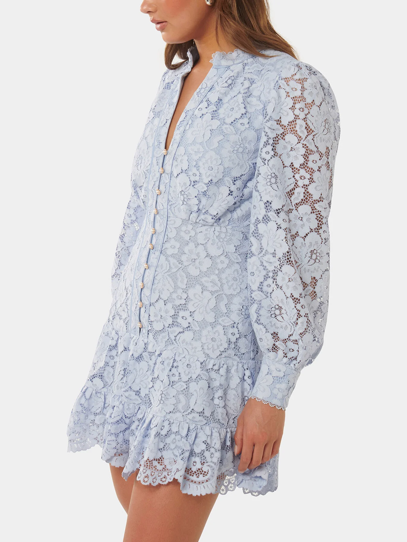 Evie Lace Mini Dress - Image 4