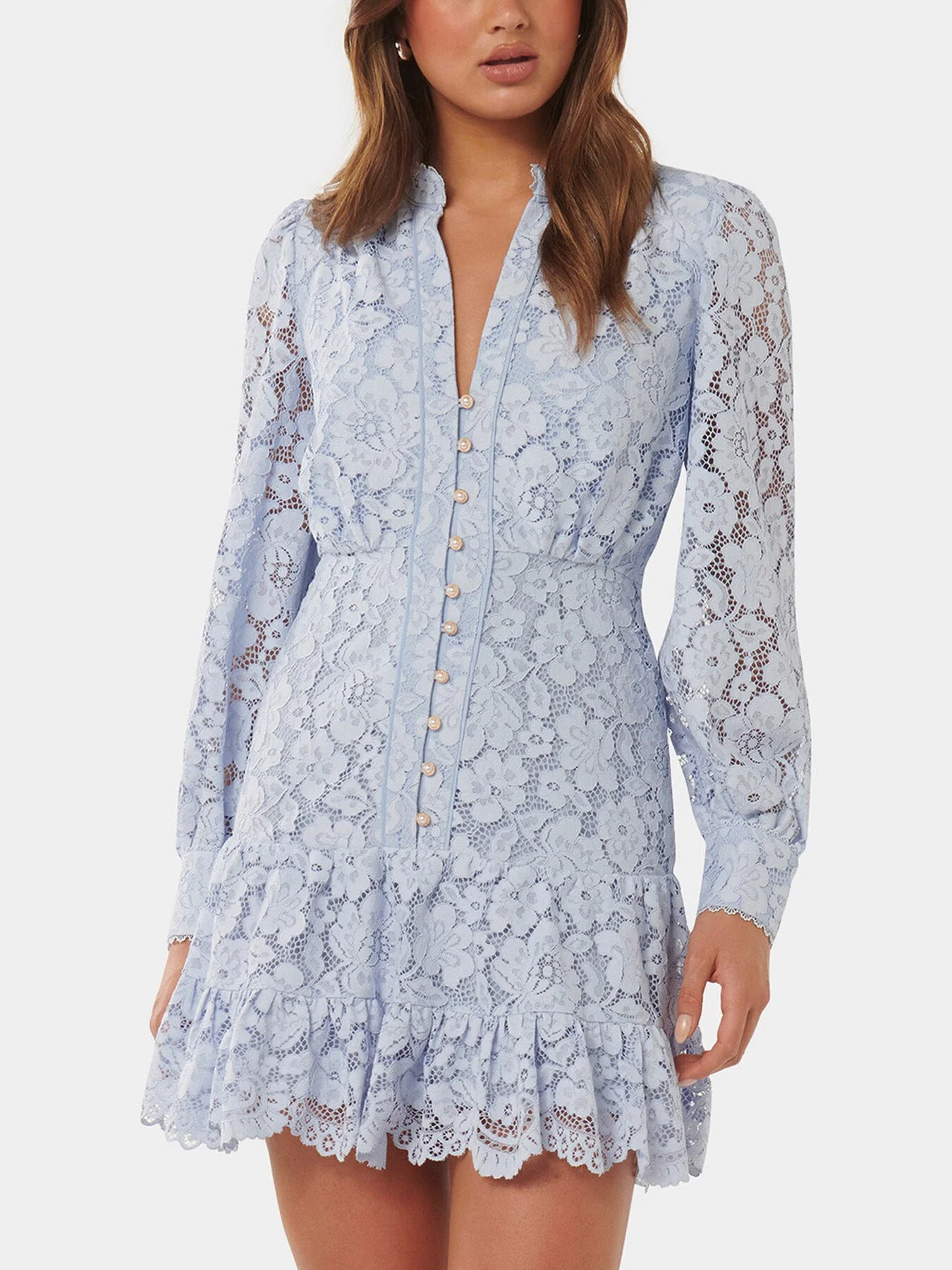 Evie Lace Mini Dress - Image 6