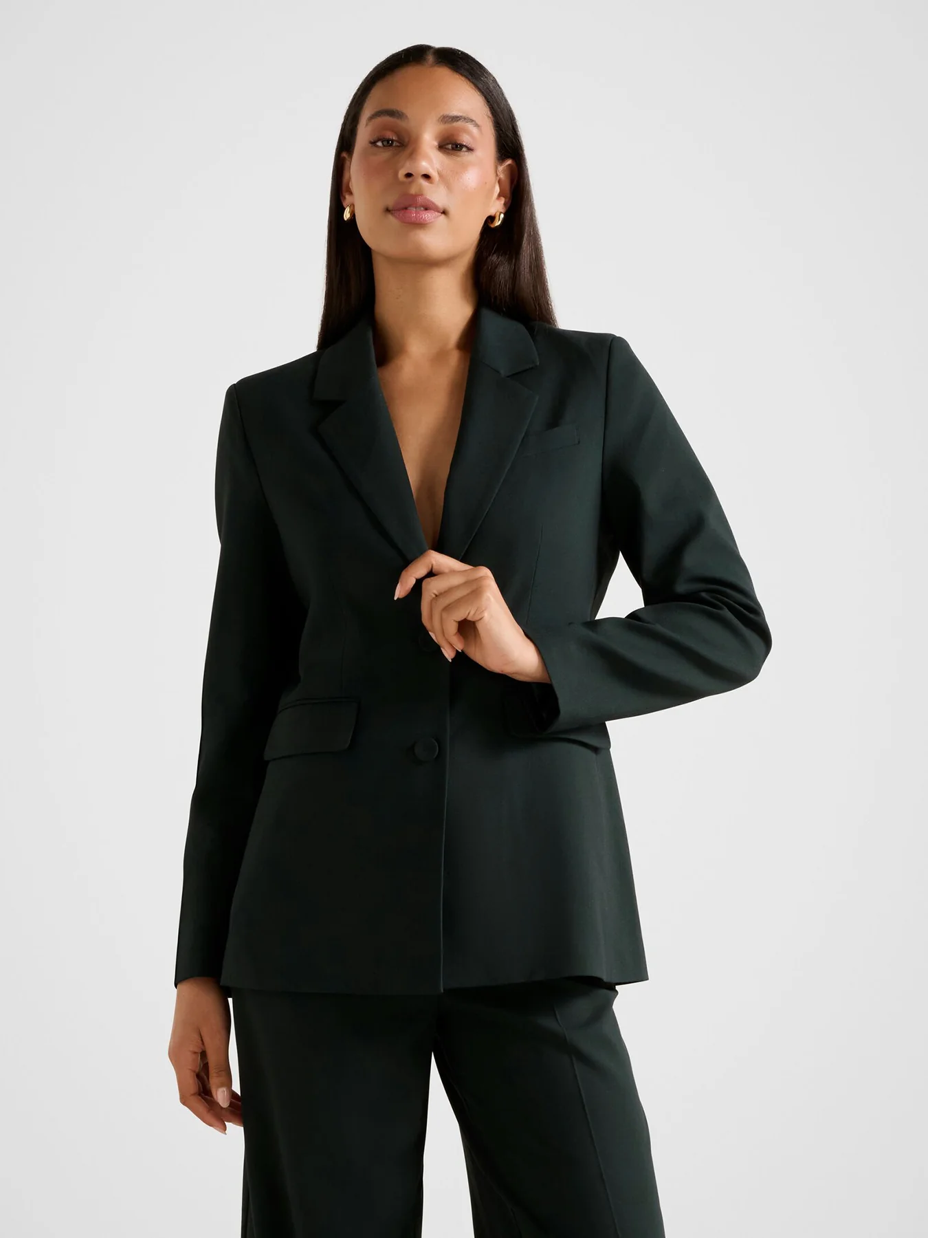 Clarette Nipped Waist Blazer Green - Image 4