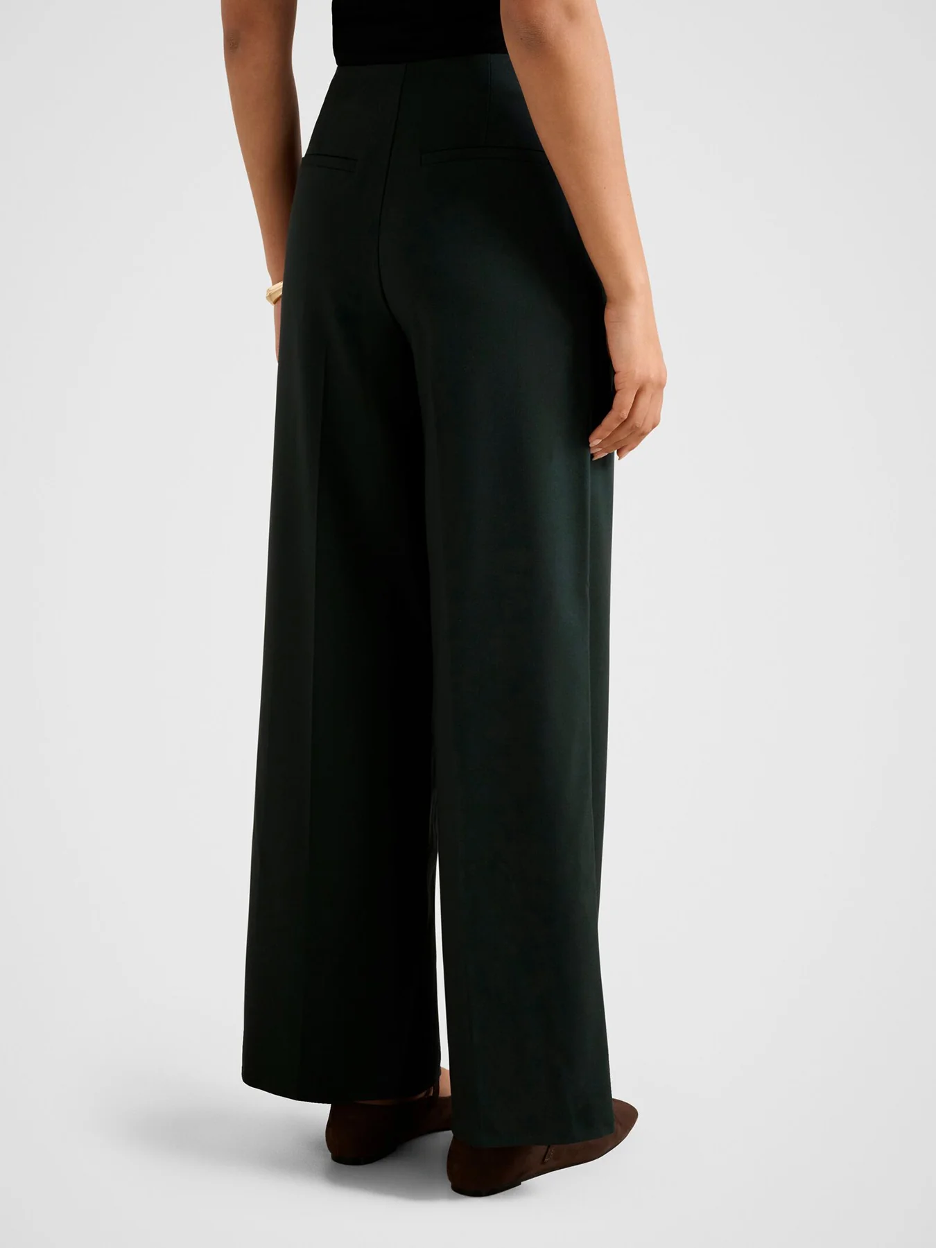 Frieda High Waist Wide Leg Pants Green - Image 3