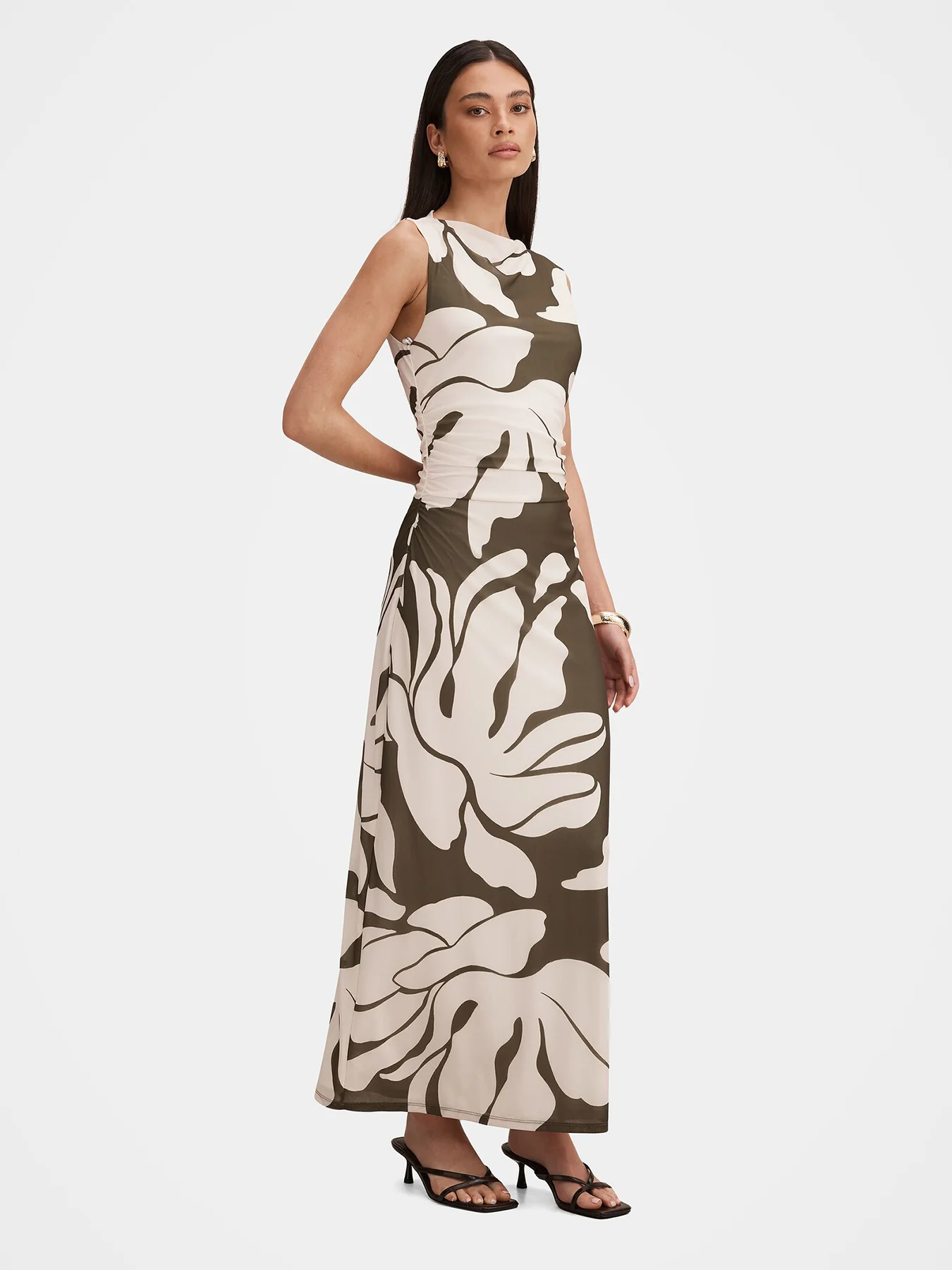 Allegra Mesh Midi Dress Multi - Image 3