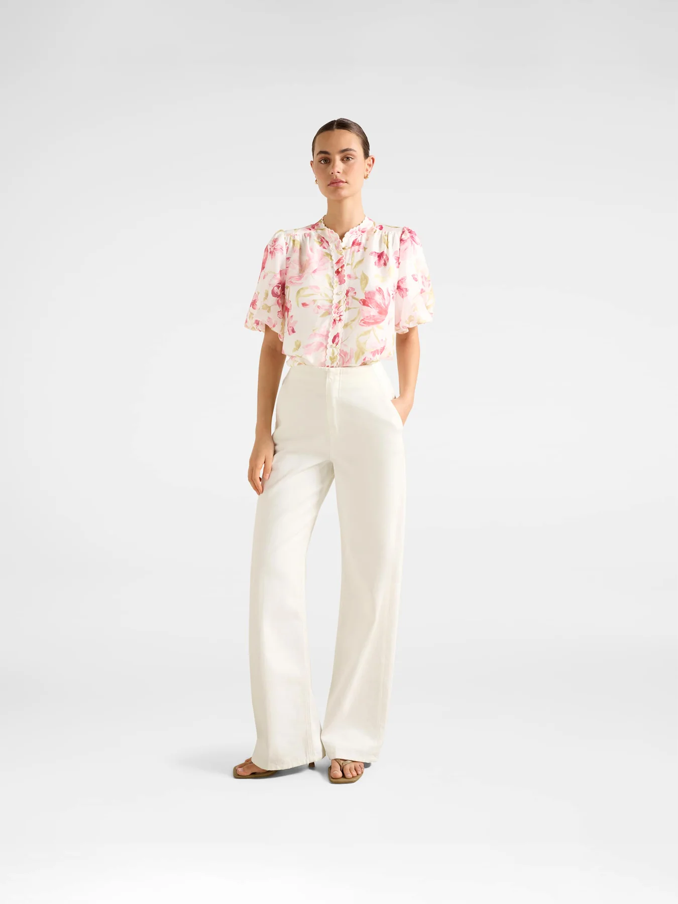 Becca Scalloped Neck Blouse - Image 2