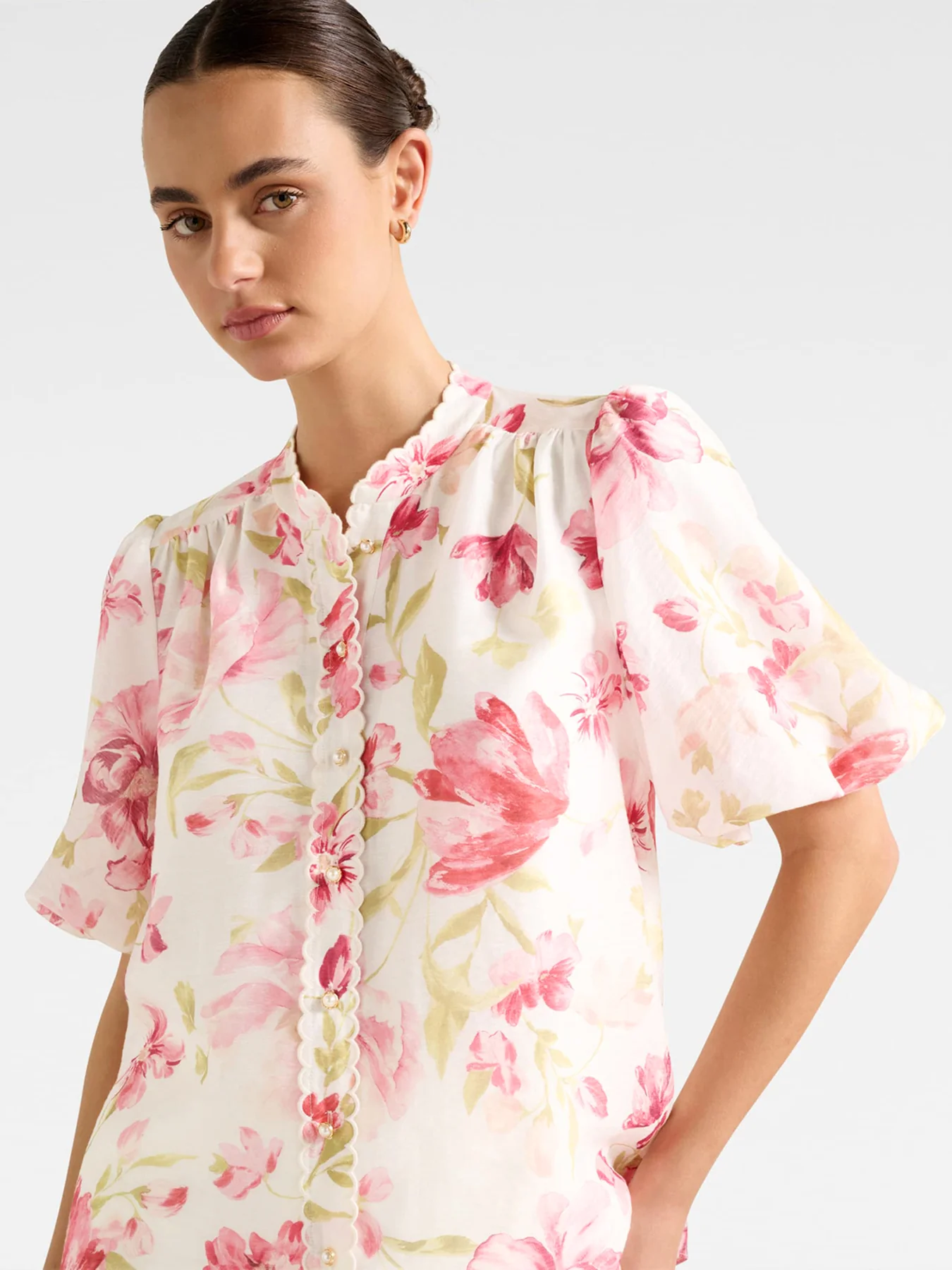 Becca Scalloped Neck Blouse - Image 4
