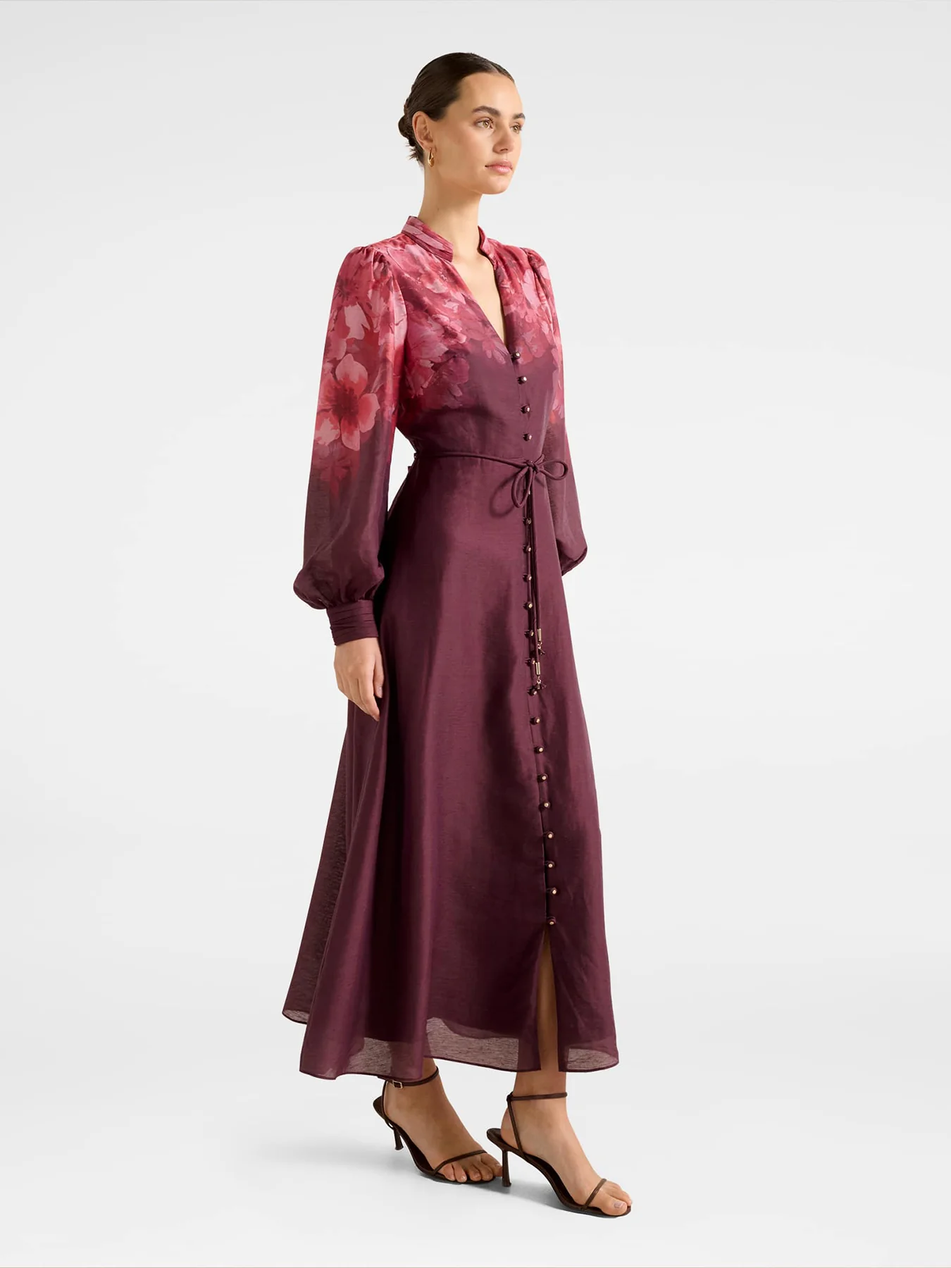 Camilla Long Sleeve Printed Midi Dress Multi - Image 5