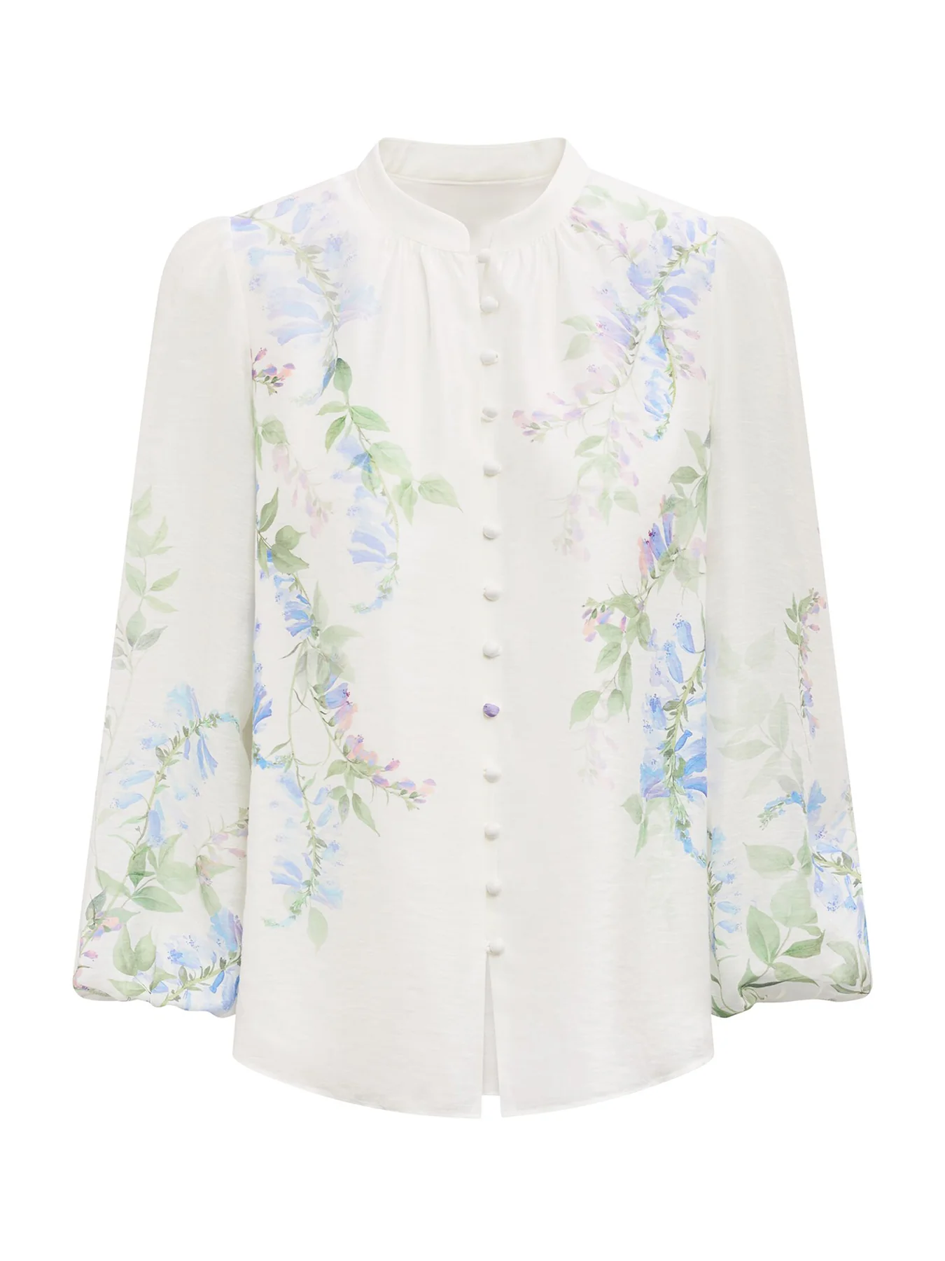 Dove Floral Print Blouse White