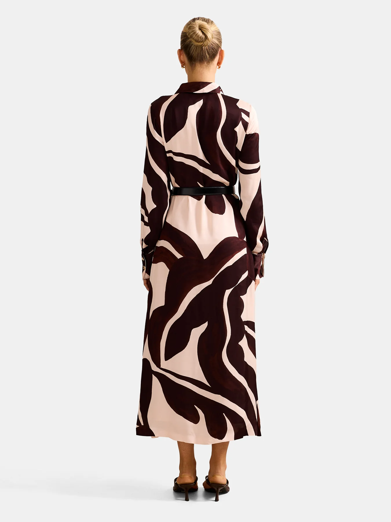 Elliana Printed Satin Midi Dress - Image 3