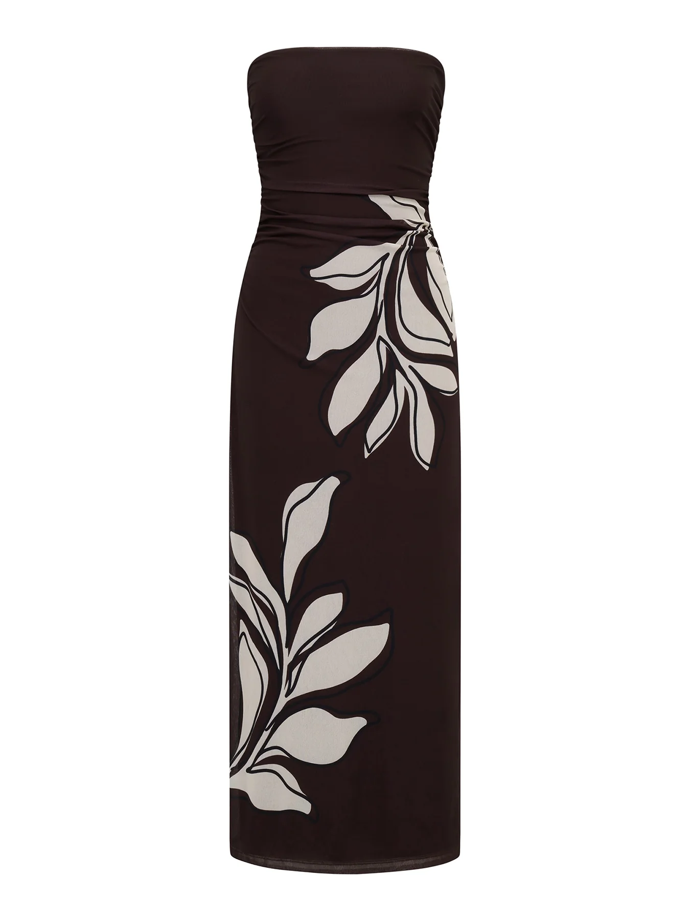 Mimi Mesh Ruched Midi Dress