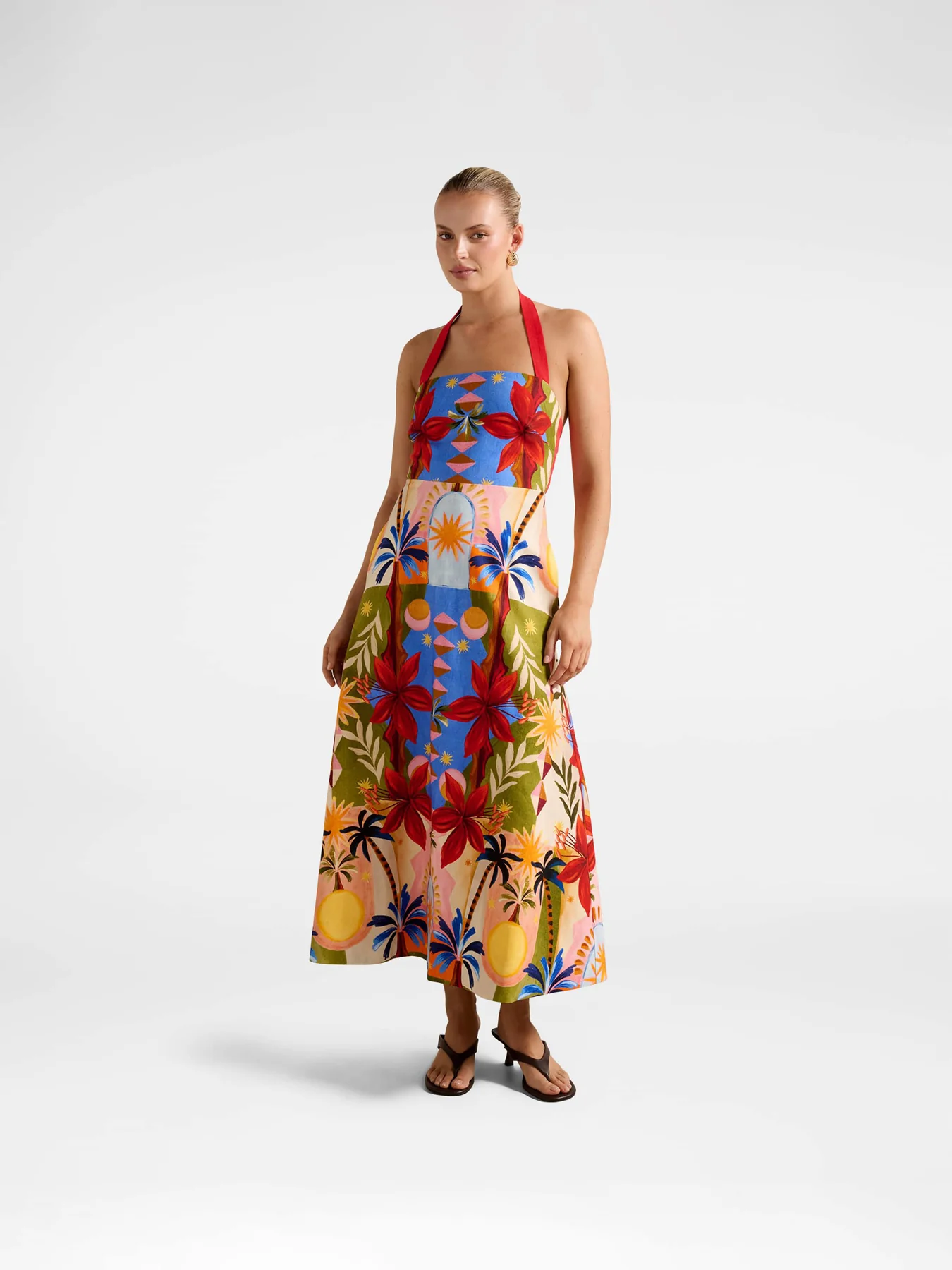 Romee Halter Neck Midi Dress - Image 2