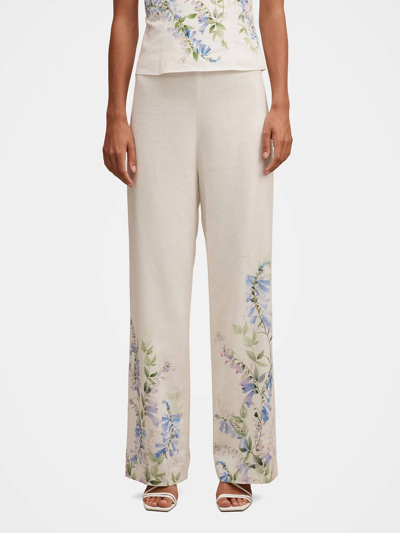 Soleil Floral Print Wide Leg Trousers Floral Print - Image 4