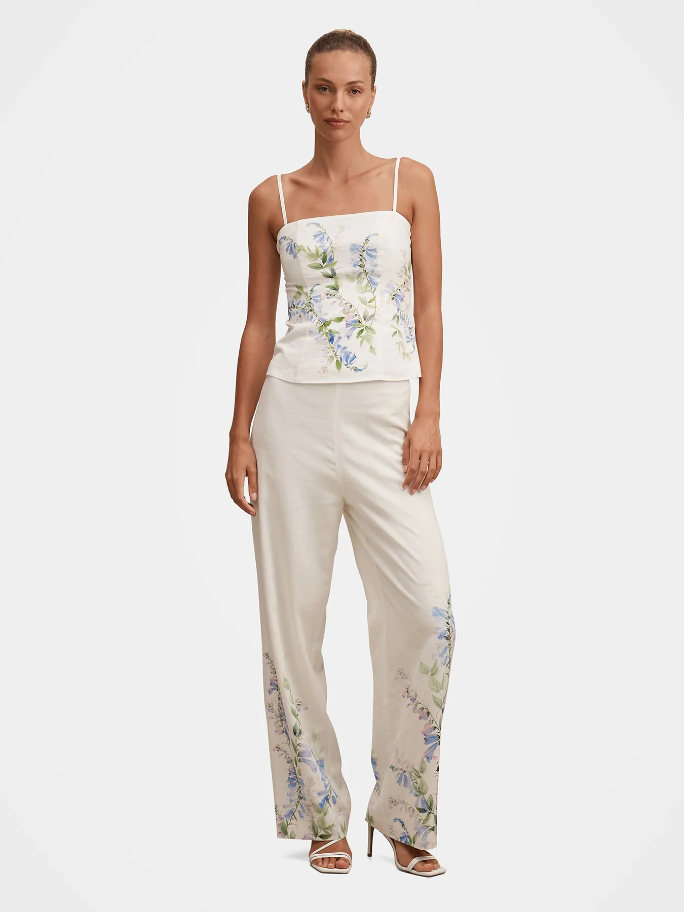Soleil Floral Print Top White - Image 2
