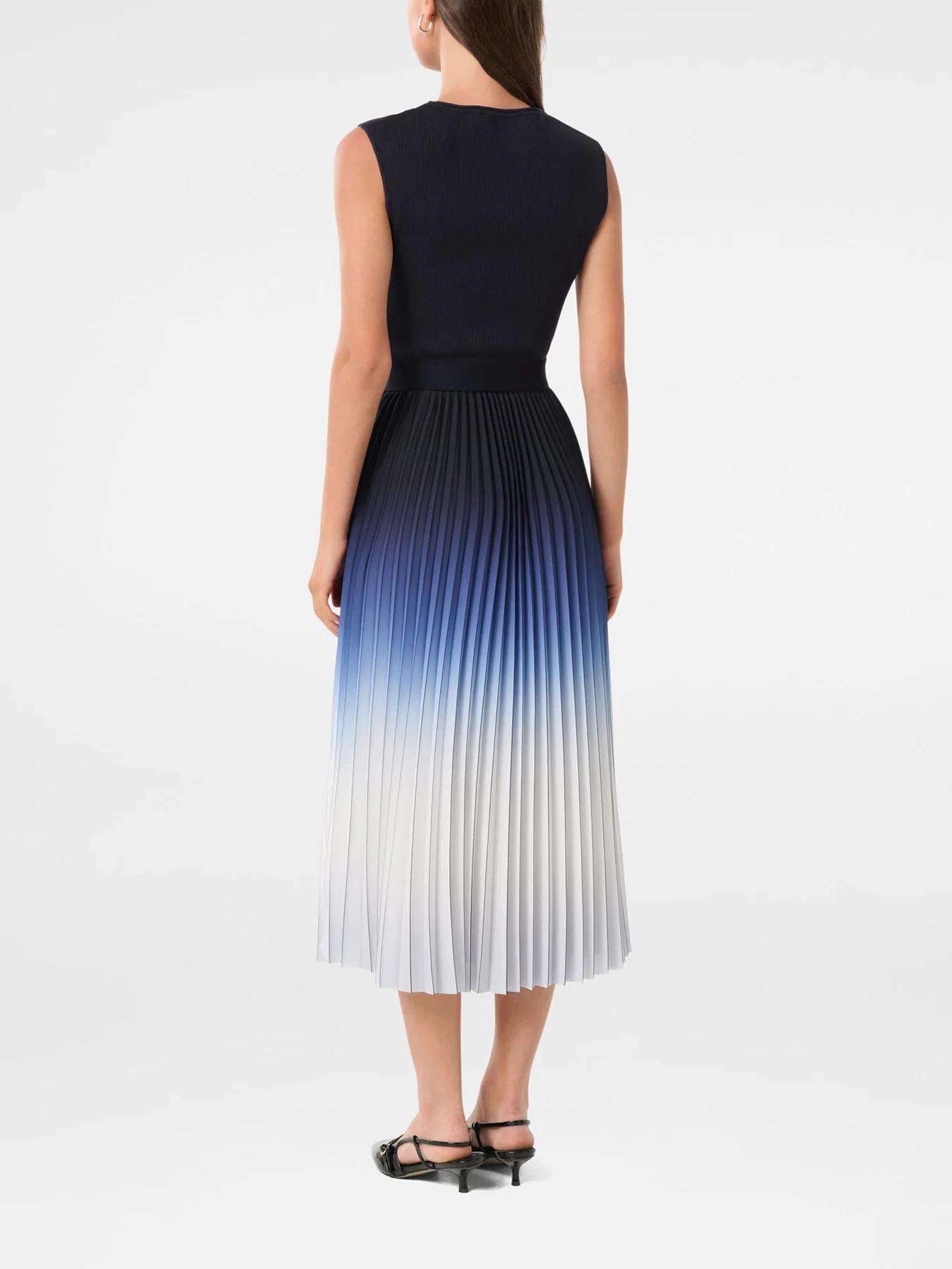 Elara Ombre Pleated Midi Dress - Image 3