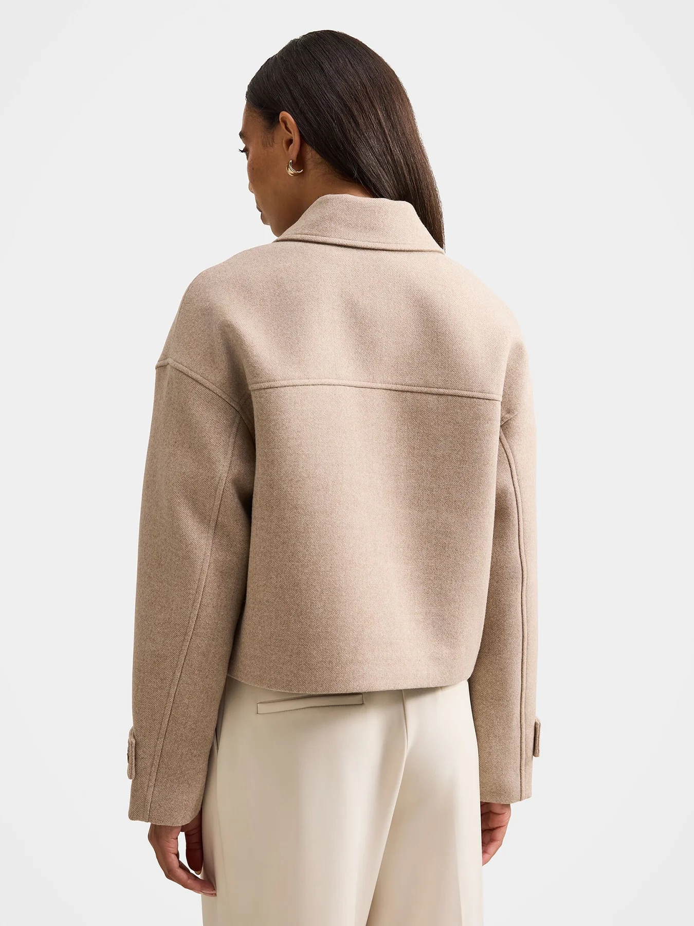 Kelsey Cropped Jacket Neutral Sand - Image 5