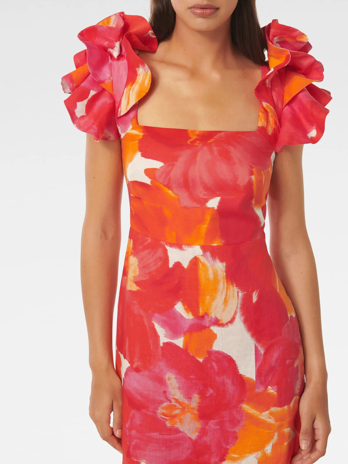 Mackenzie Ruffle Sleeves Mini Dress - Image 5