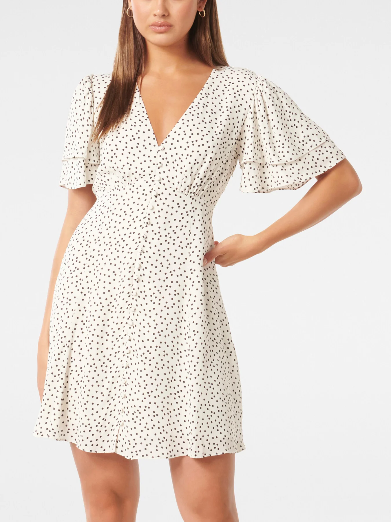 Pria Button Through Mini Dress - Image 6