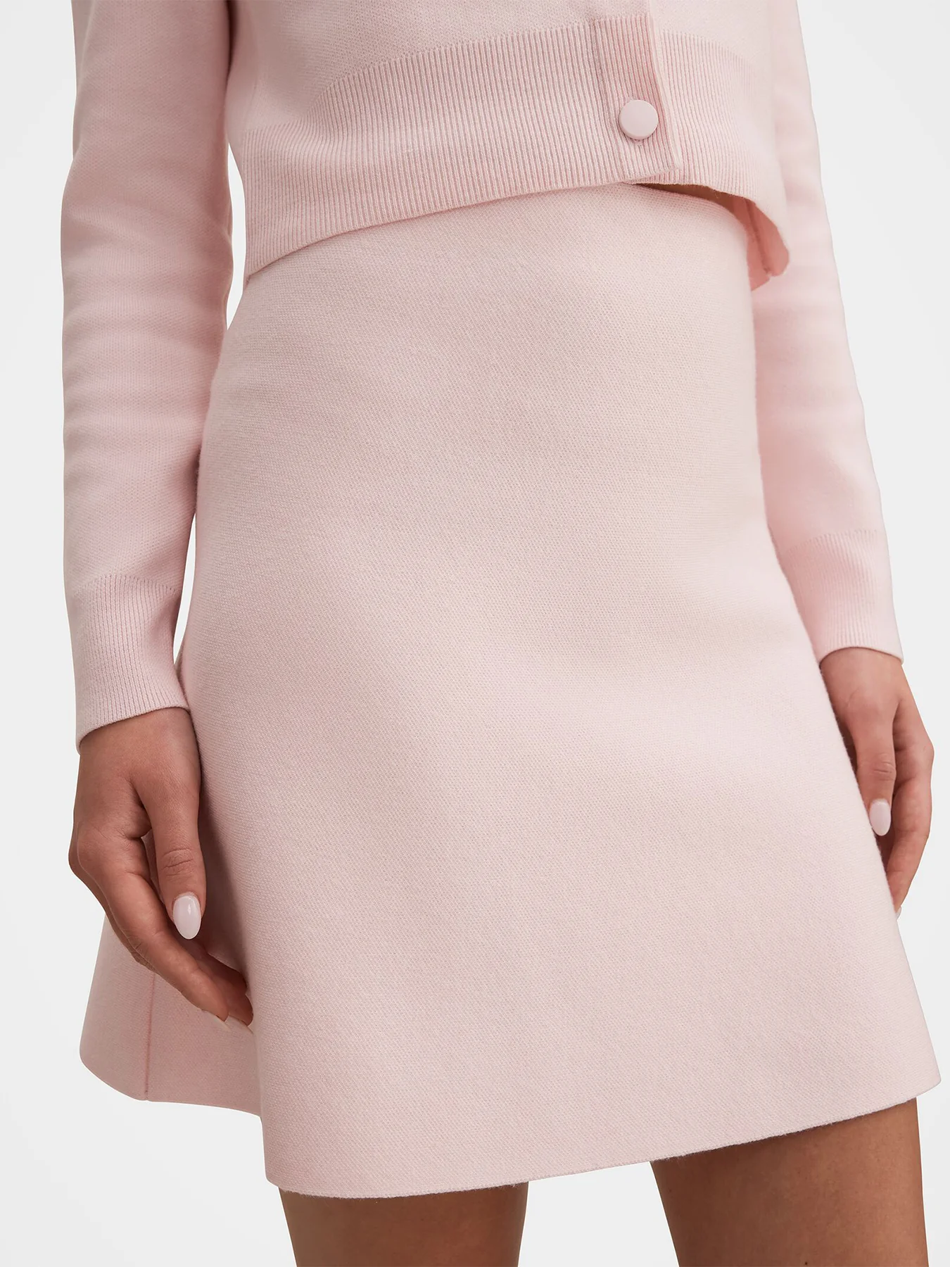 Aria Knitted Mini Skirt Pink - Image 4