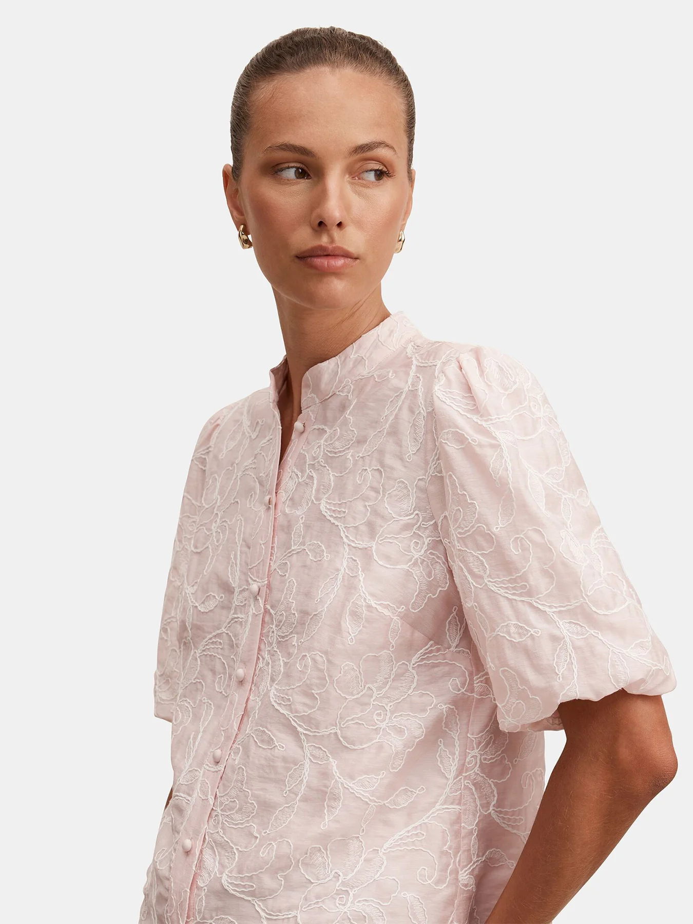 Arlow Embroidered Blouse Pink - Image 5