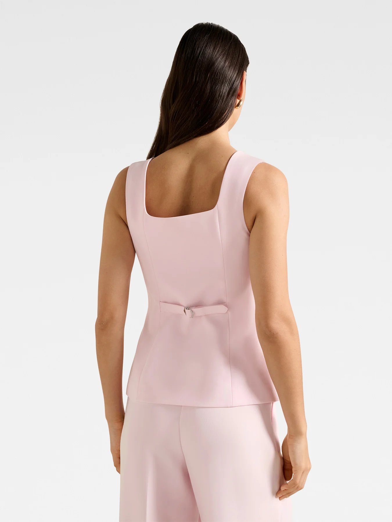 Haisley Square Neck Waistcoat Pink - Image 3