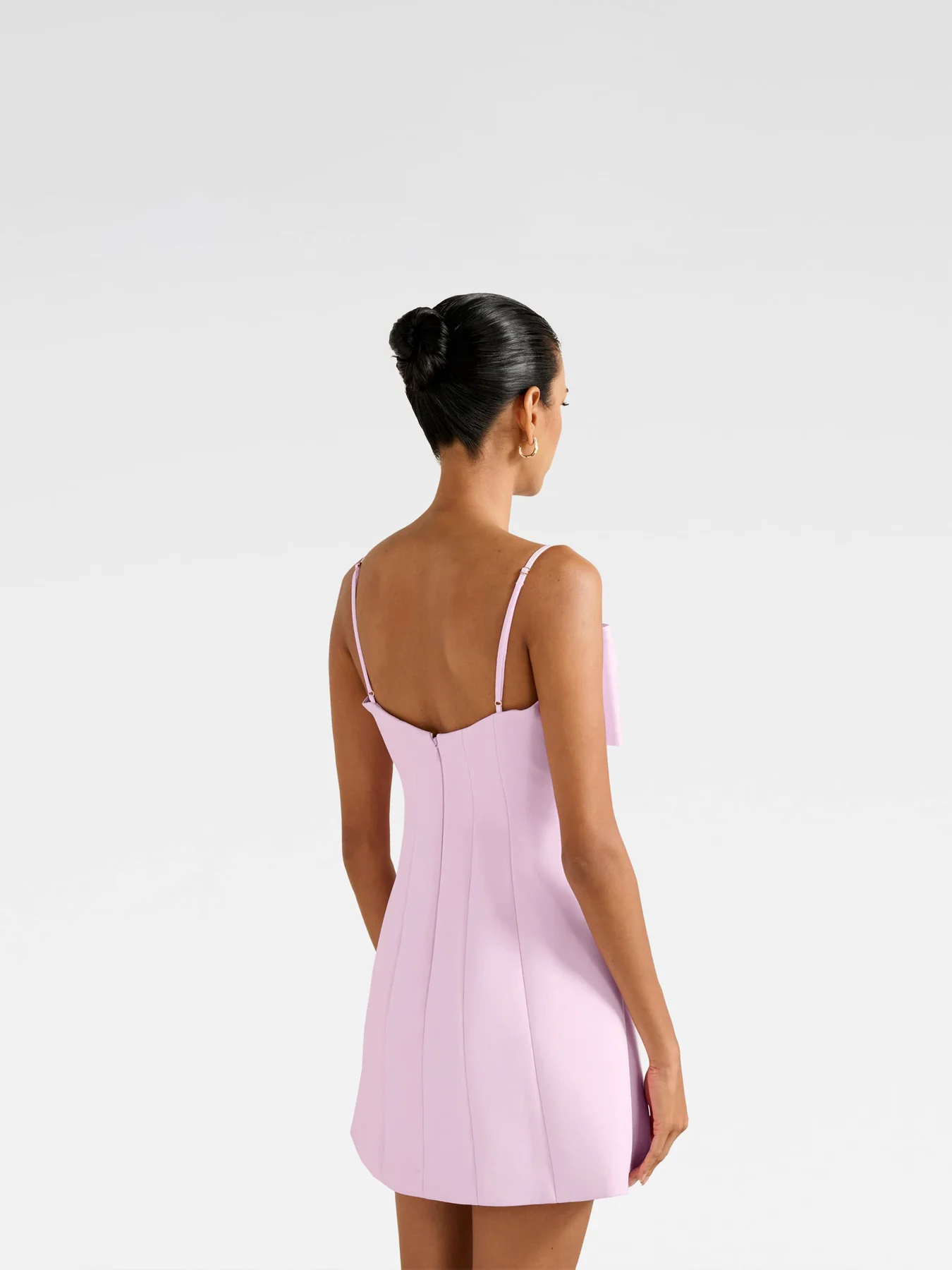 Hayley Petite Bow Front Mini Dress - Image 3