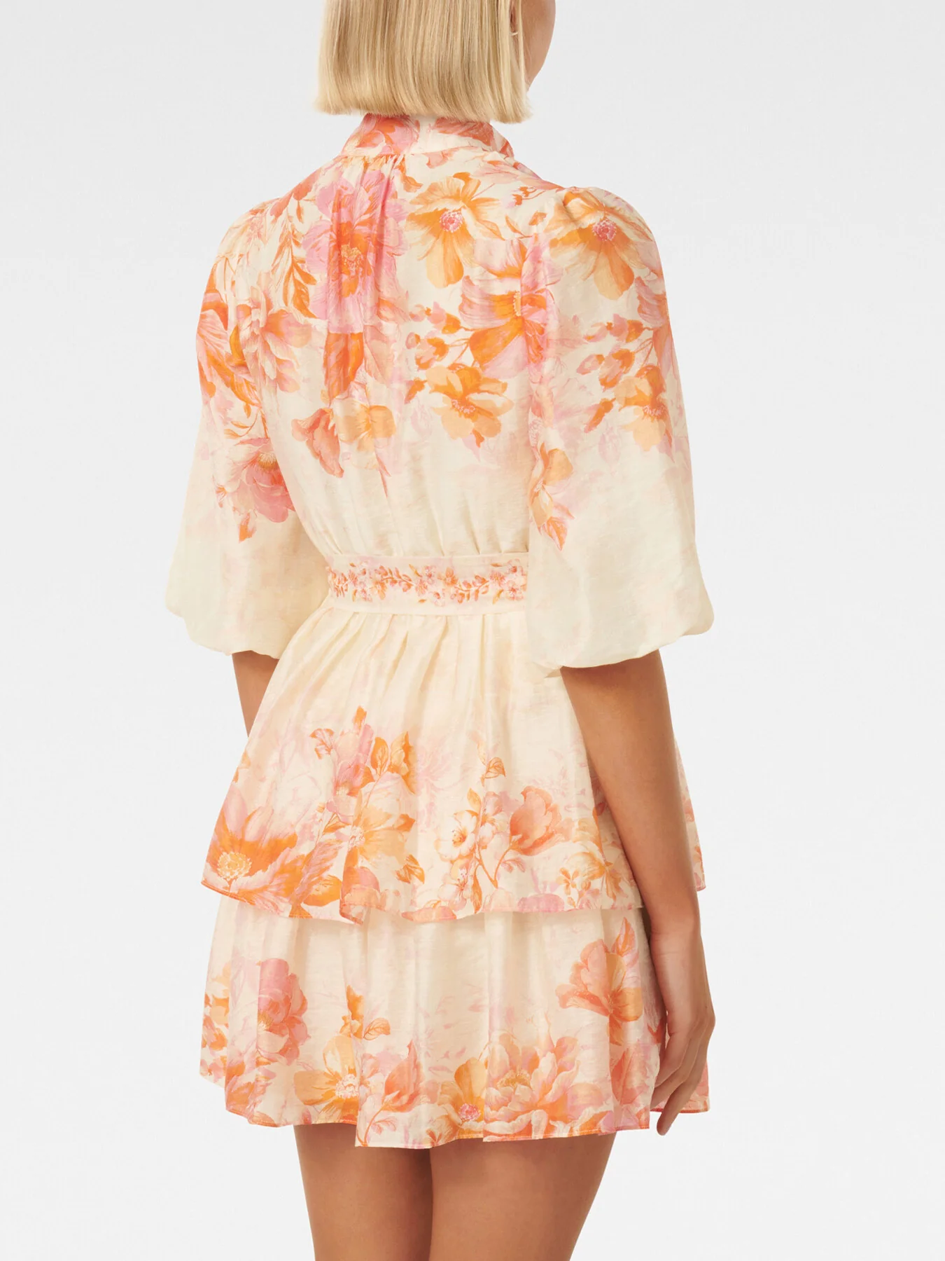 Isla Printed Tiered Mini Dress - Image 3
