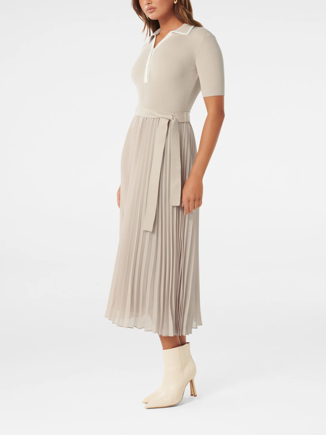 Melody Polo Collar Knit Dress - Image 4